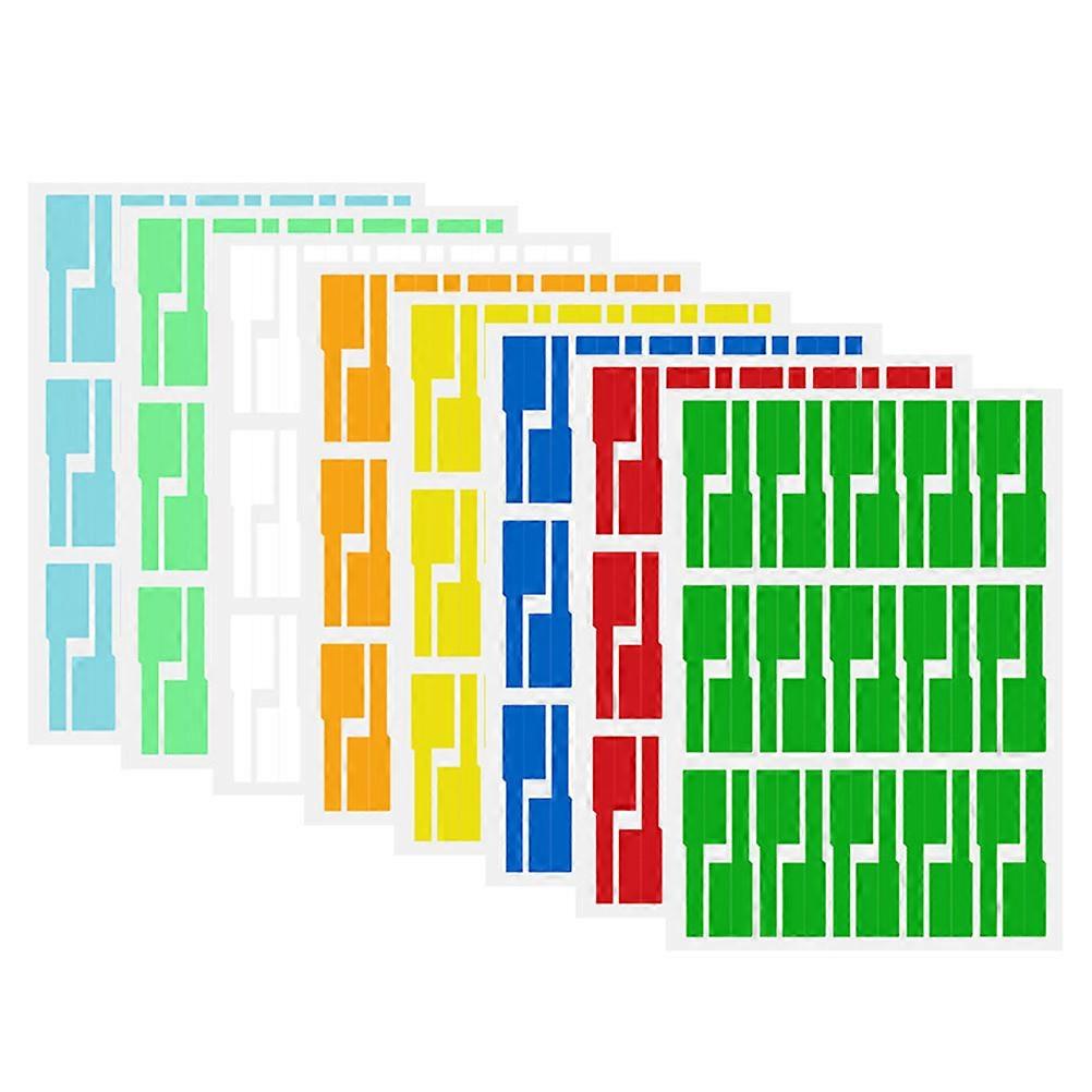24PCS Assorted Color Waterproof Cable Labels for Indoor Outdoor Use PVC Durable Stickers