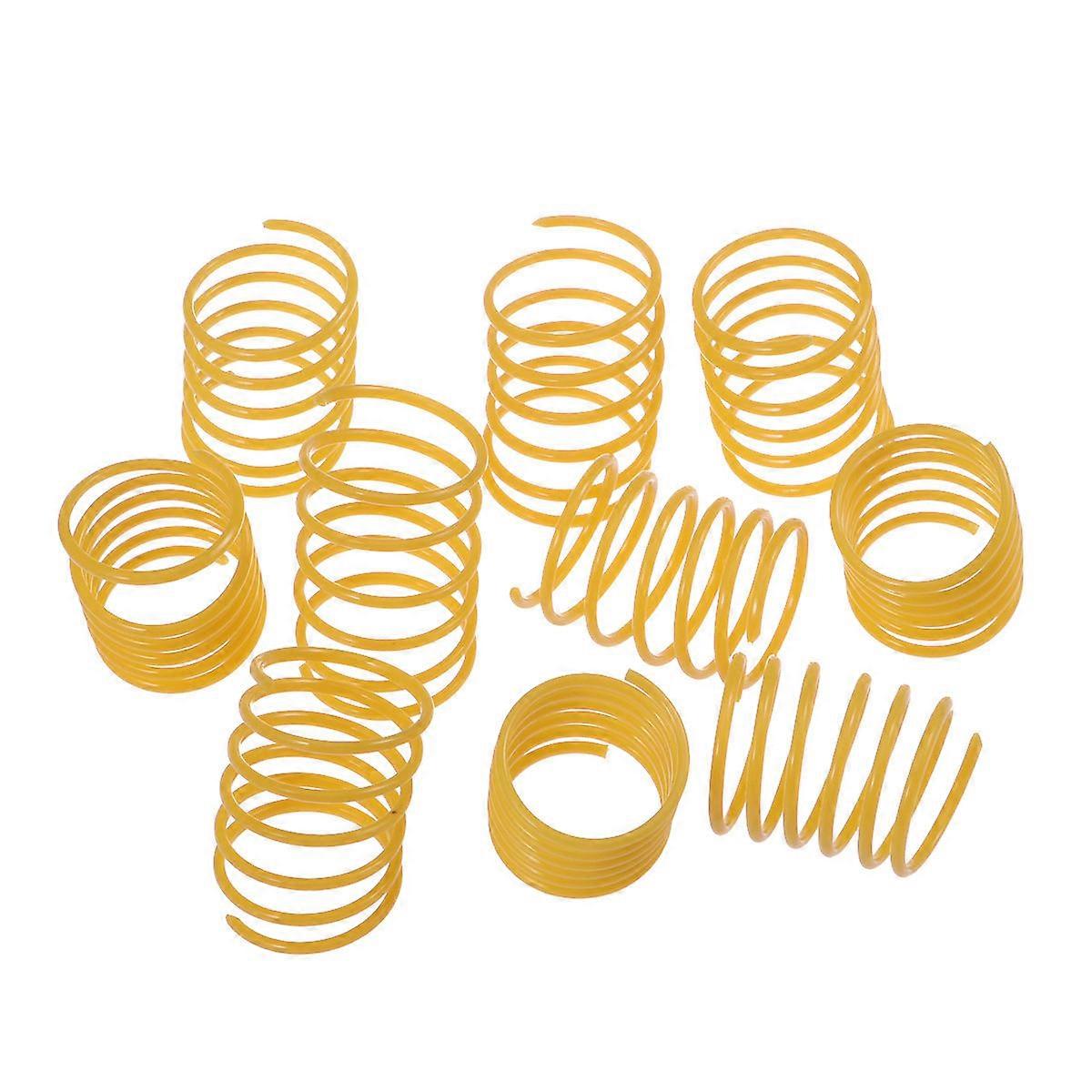 10Pcs Colorful Cat Springs Toys Set For Healthy Playful Bounce Activities With Random Colors