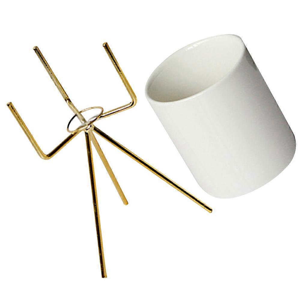 Golden Ceramic Chopstick Holder for Home Kitchenware to Store Spoons and Forks