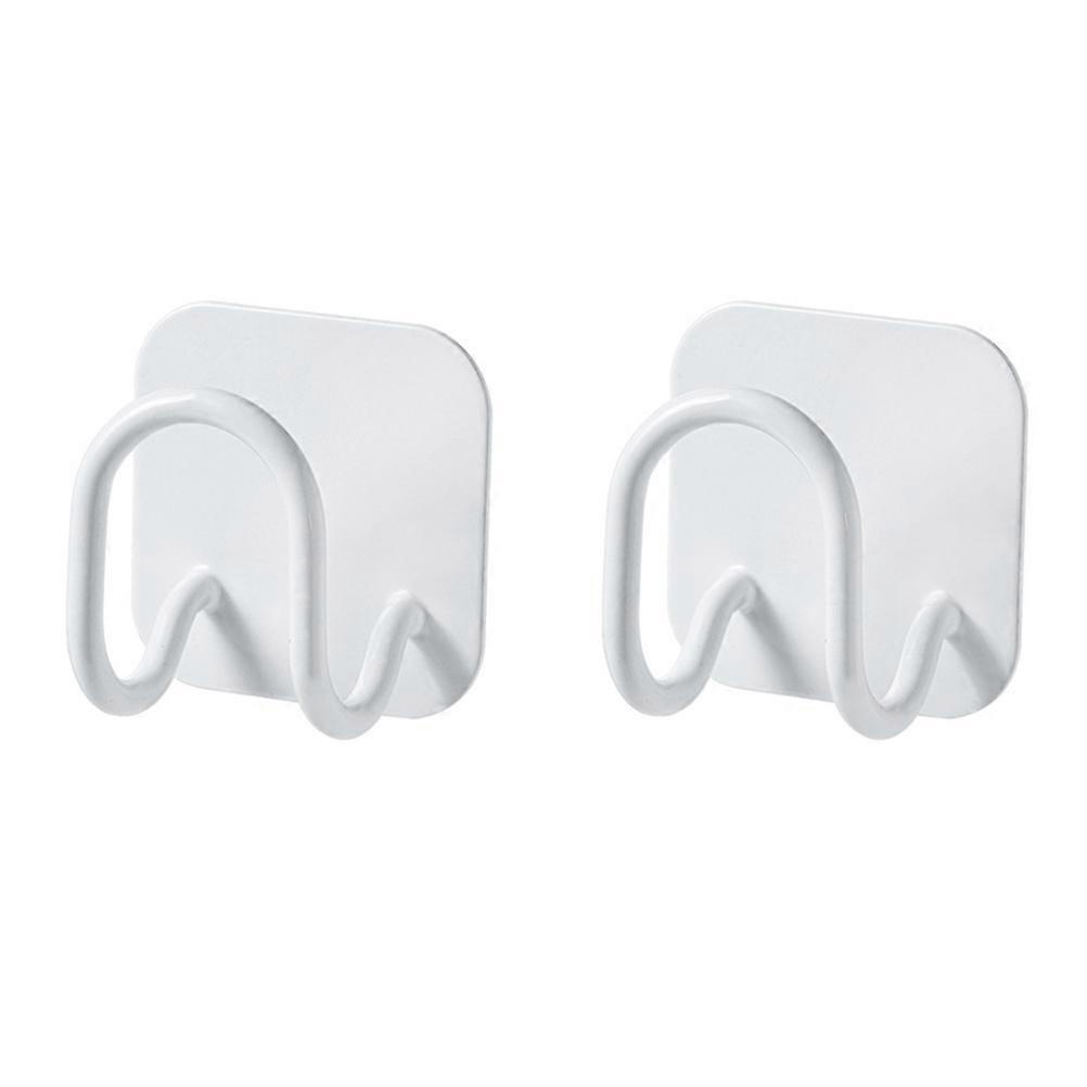 خطاف المطبخ متعدد الوظائف 2 قطعة من الفولاذ المقاوم للصدأ السنانير الحائط تصميم زخرفي أبيض لهدية هووسورمينج