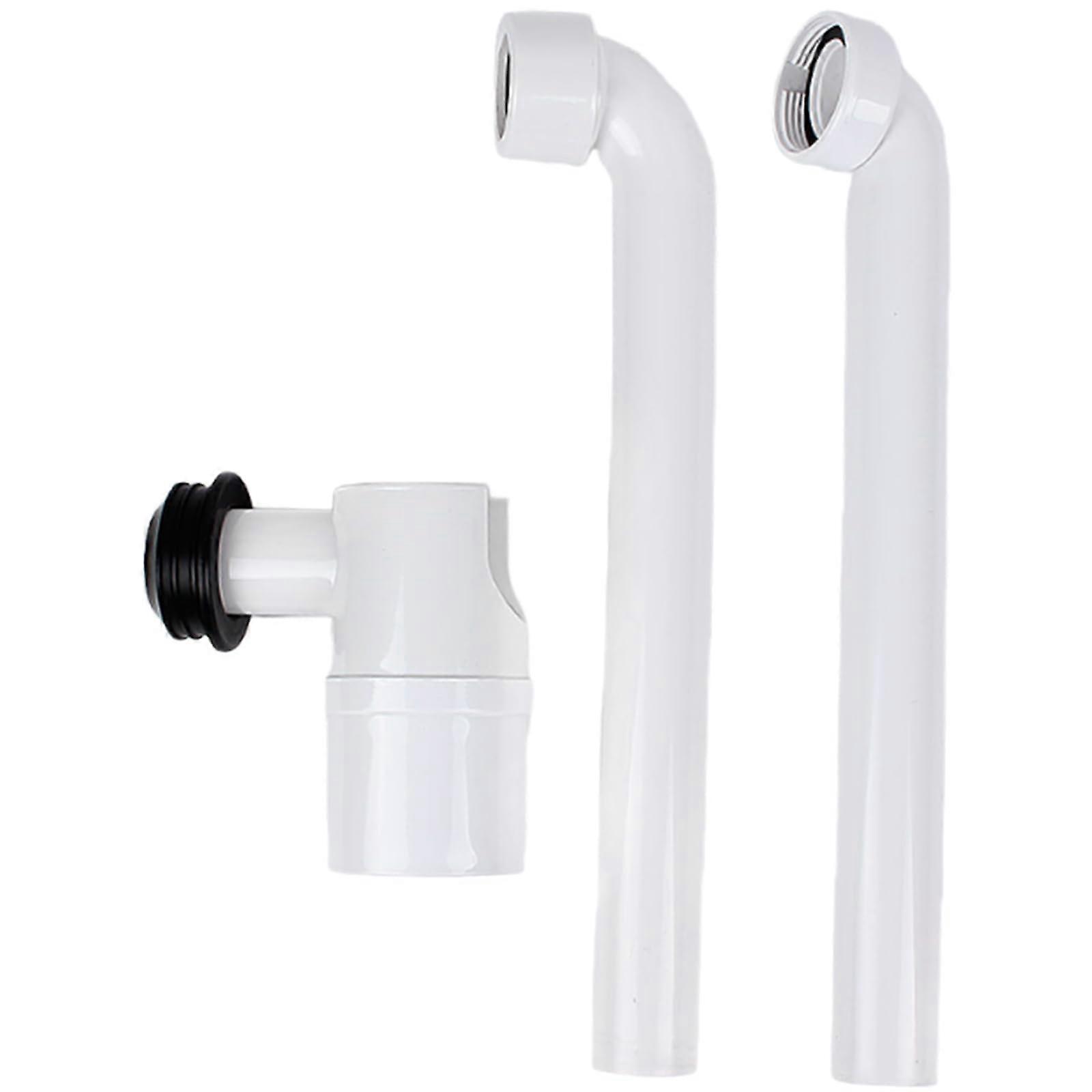 Adjustable Wash Basin Siphon 1/4 Inch SpaceSaving Sink Drain Bathroom Drain Pipe Set White