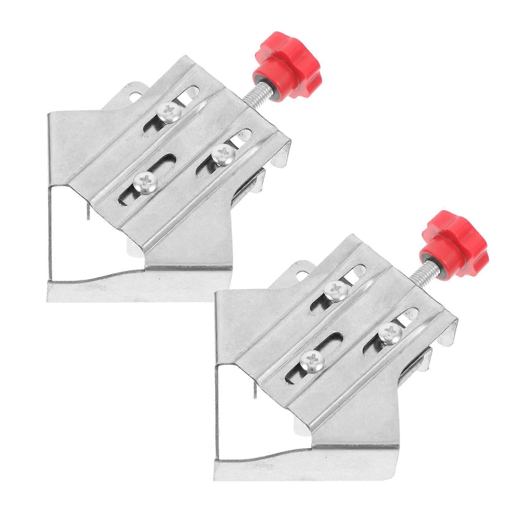 Right Angle Clamp Tool Set - 2 Pieces Adjustable Corner Clamps for Woodworking, Straight Edge Holders, Durable Design