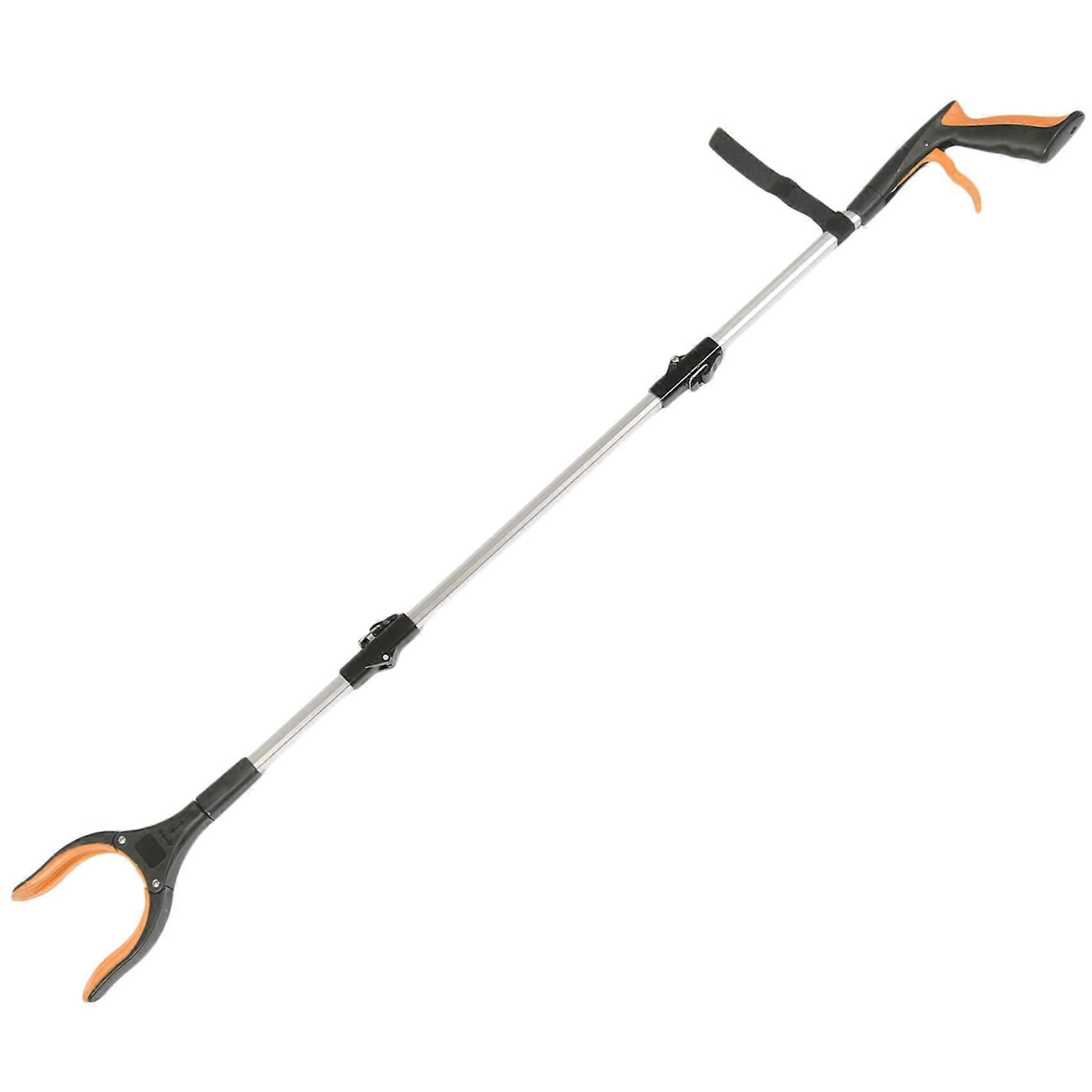 Rubbish Grabber Foldable Grab Stick Picking Tool For Multi-Use Rubbish Collection, Durable Orange Household Accessory