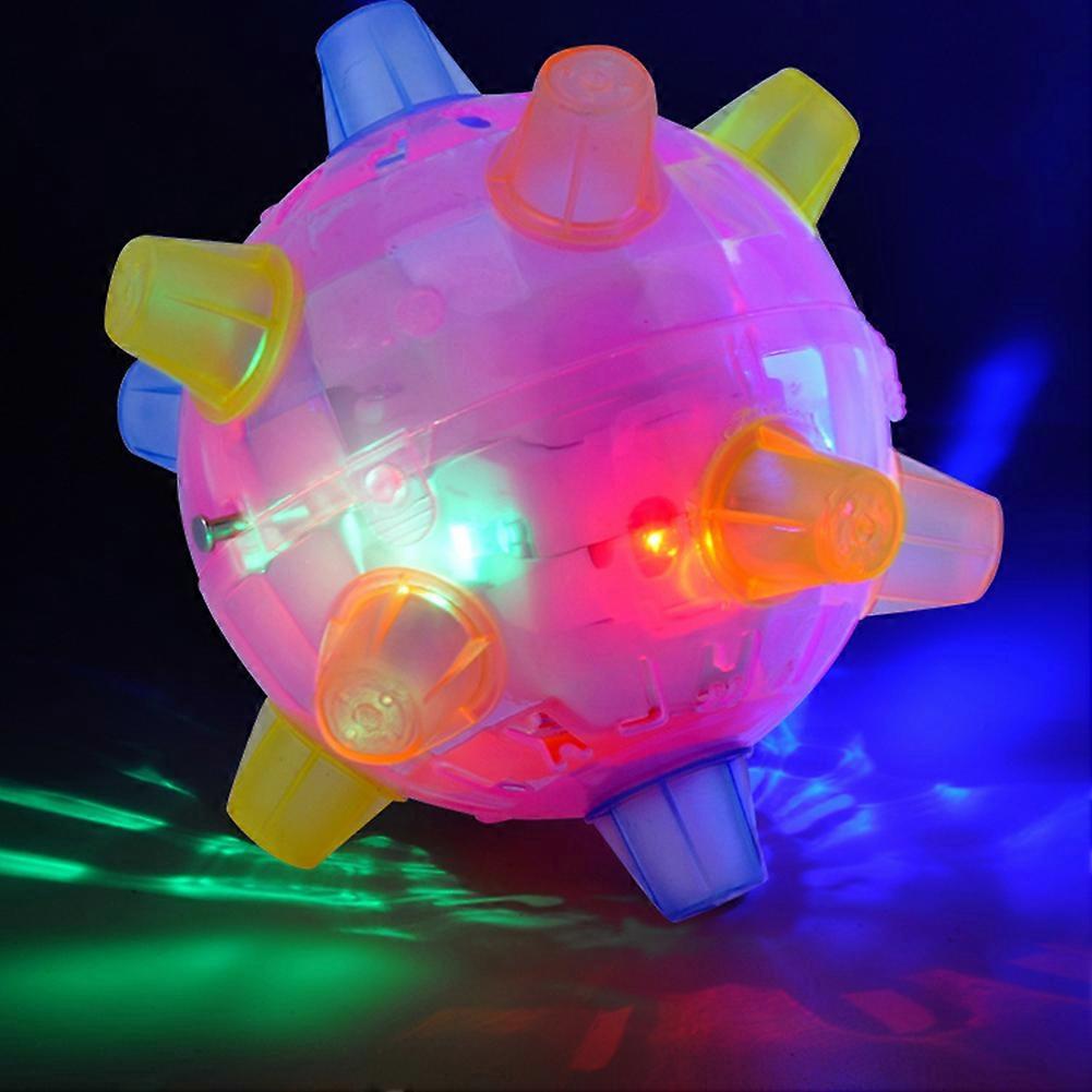 1 个。跳跃激活狗球猫球宠物玩具 LED 闪烁跳跃振动搞笑互动宠物球彩色随机玩具