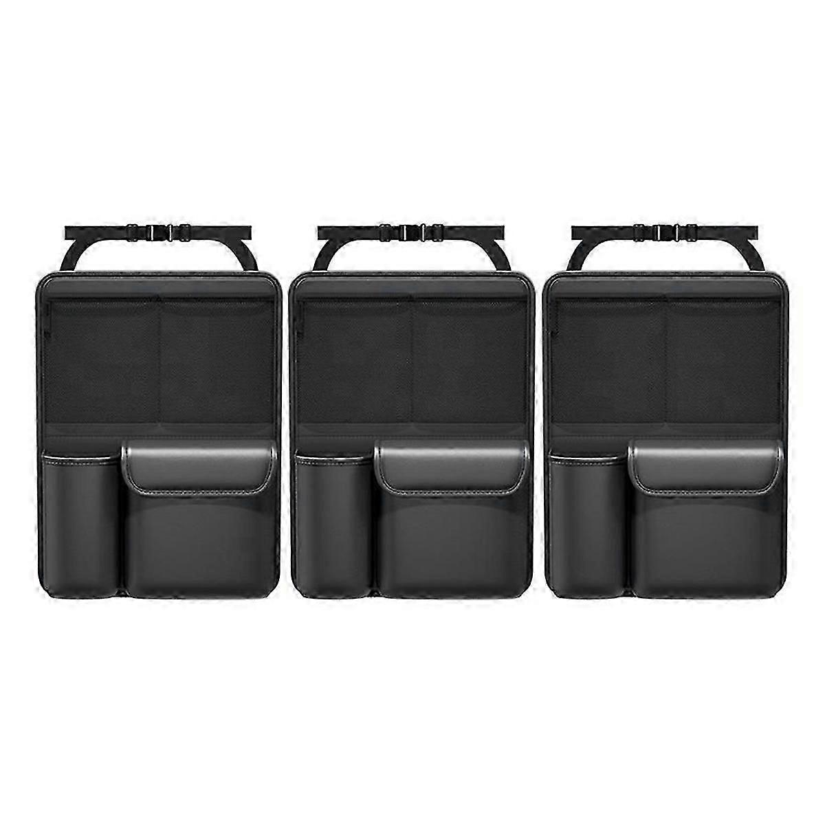 Car Trunk Leather Storage Bag set Foldable Car Seat Back Tools