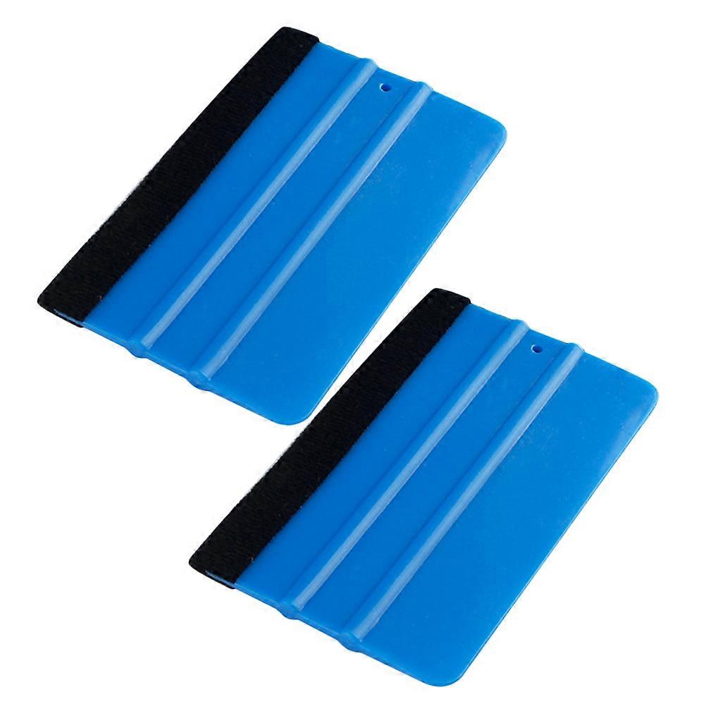 Decal Squeegee For Vehicle Decal Application With Durable Plastic And Velvet Material 2Pcs