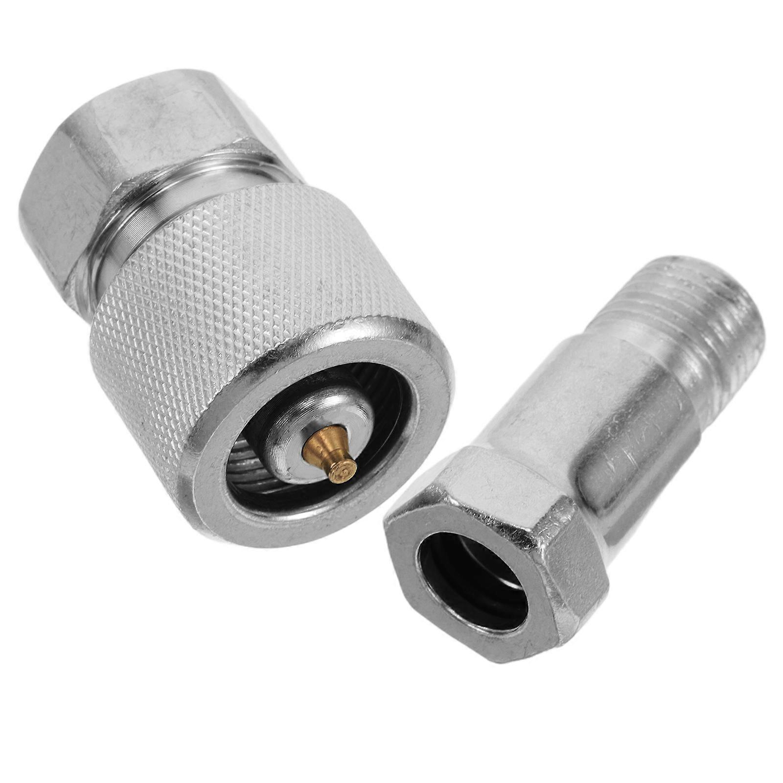 Hydraulic Quick Coupling Fittings Durable Construction Jack Accessories Silver 1Set