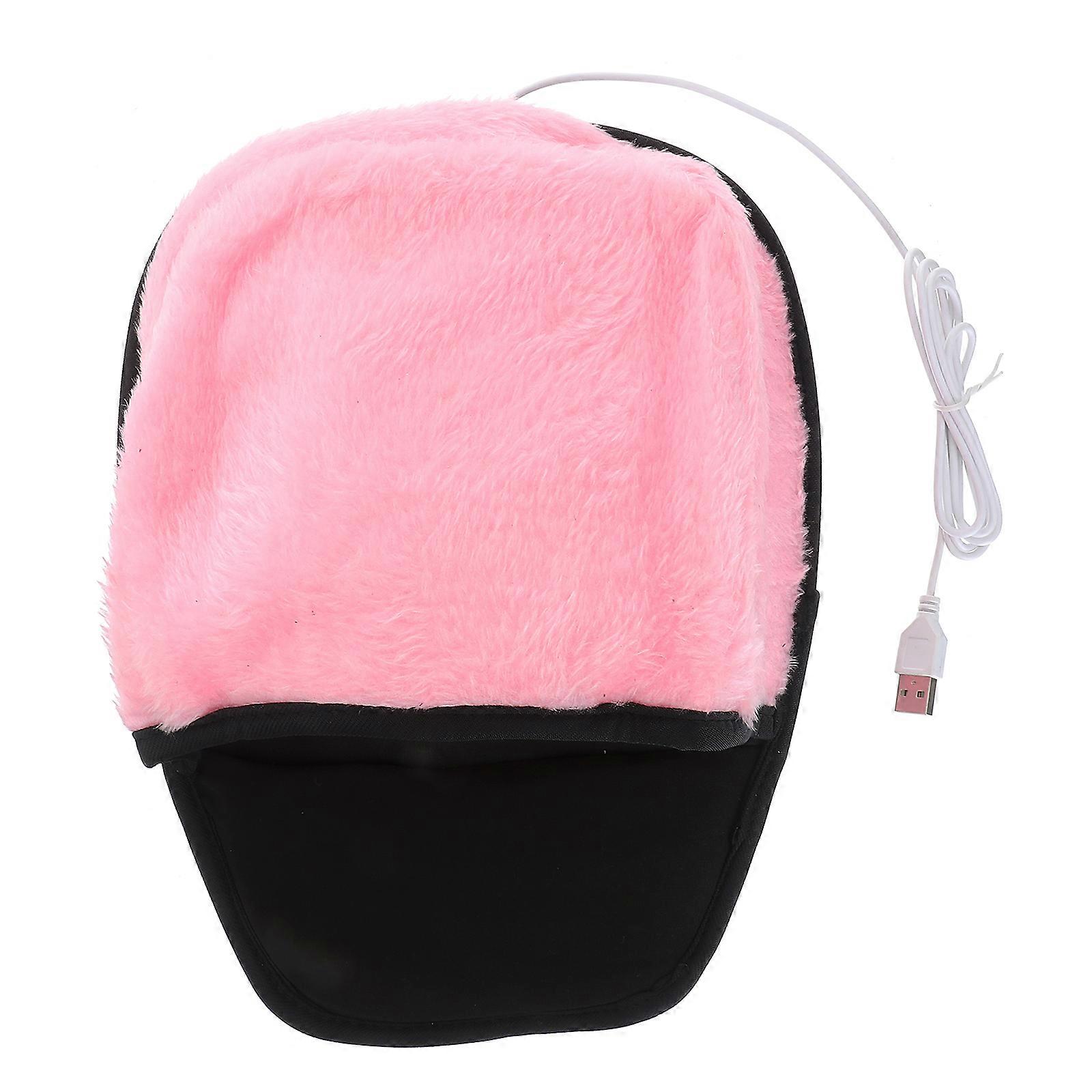 USB Heated Mouse Pad Mat Cover for Winter Hand Warming with Wrist Protection