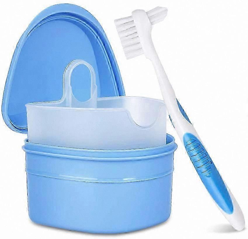 Denture Care Kit with Cleaning Case and Brush