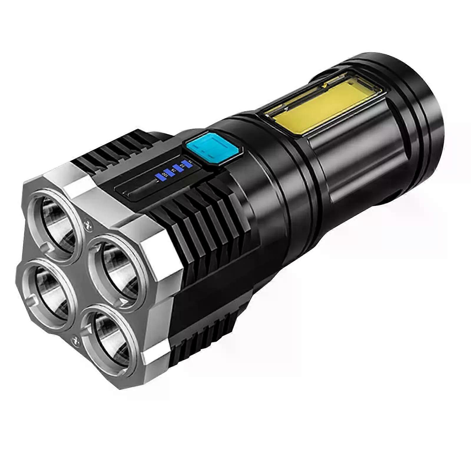 Waterproof Super Bright Flashlight Rechargeable Outdoor Multifunctional Led Spotlight Long Range COB Lighting