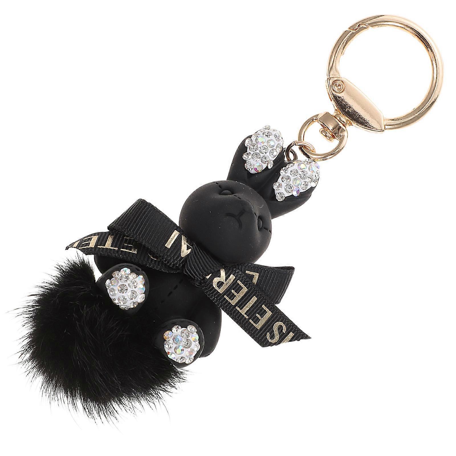 Cute Rabbit Keyring For Bag Hanging Decor Special Days DIY Projects Zinc Alloy 1Pcs