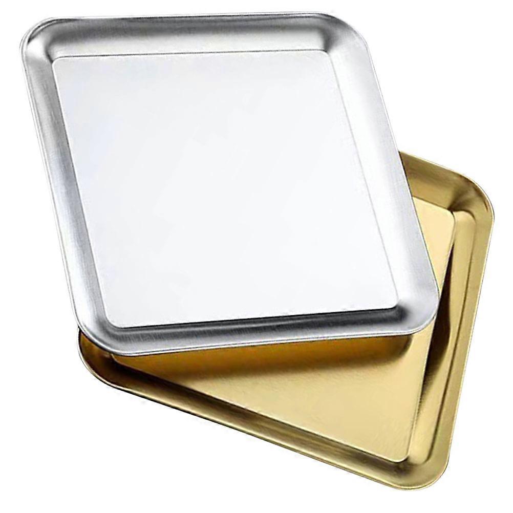 Stainless Steel BBQ Pan for Baking Use Versatile and Practical 2pcs Assorted Color