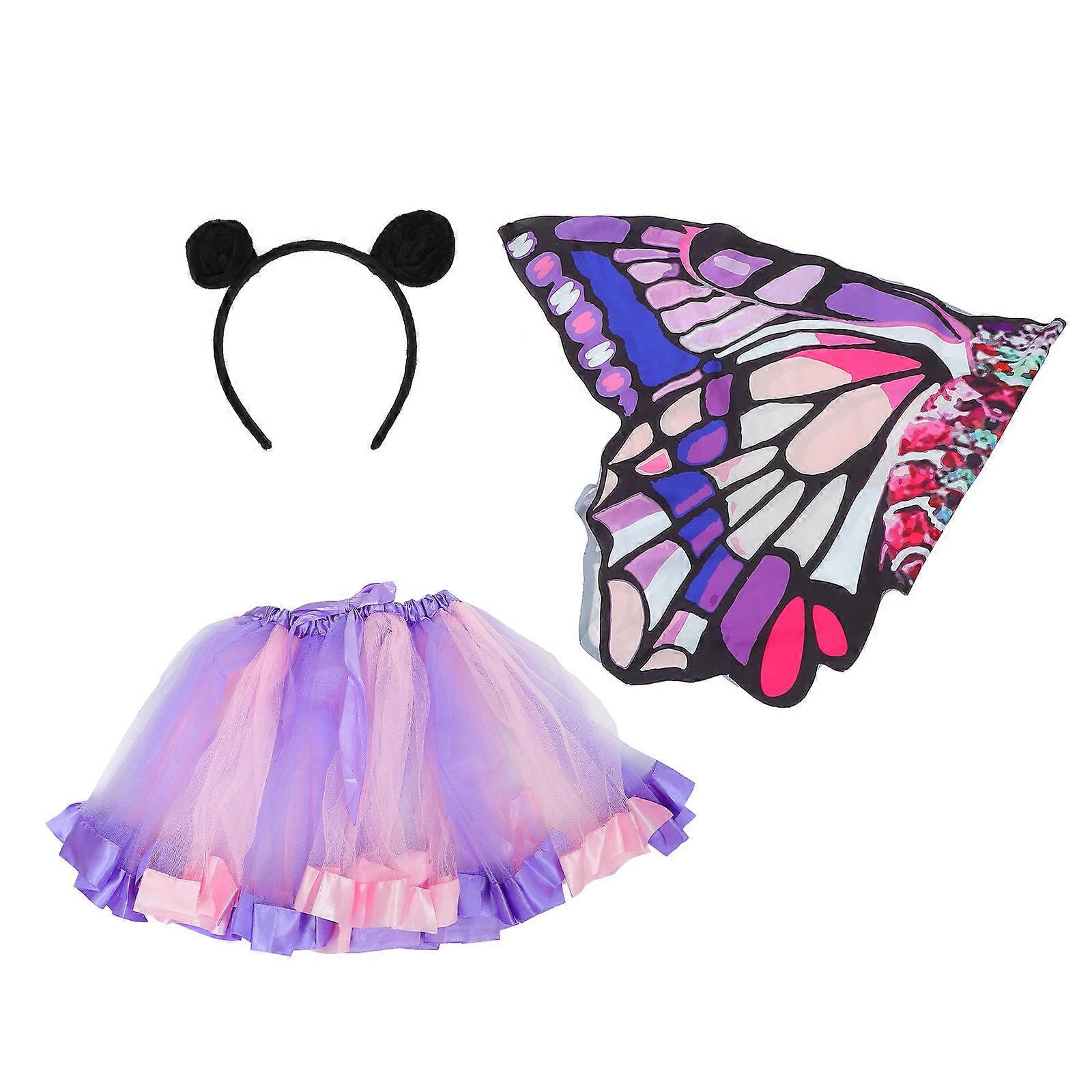 Festival Butterflies Skirt 1 Set Party Decoration For Women Sweet Style With Elastic Waistband