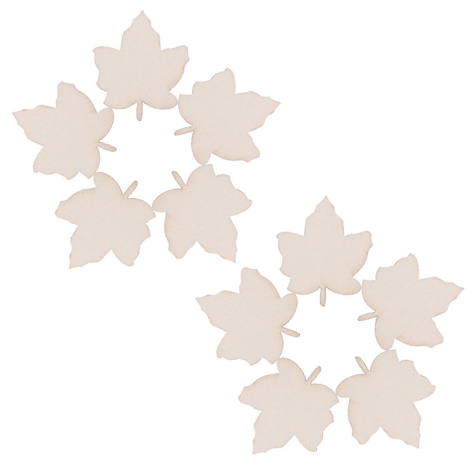 50pcs Unfinished Wooden Maple Leaf Cutouts for DIY Crafts, Painting, and Autumn Decoration – Durable Blank Wood Leaves for Creative Projects