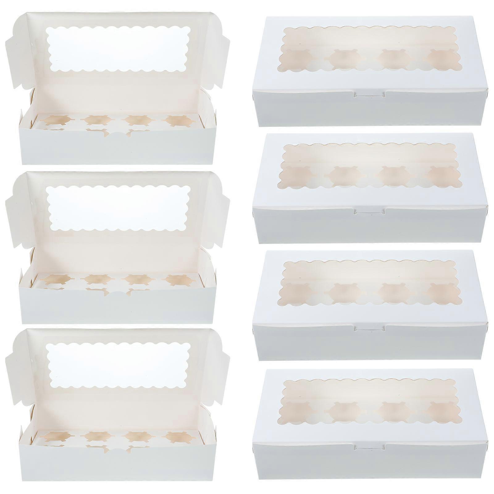 PET Cupcake Packaging Boxes Decorative Effect Easy Access For Family Friends 10Pcs