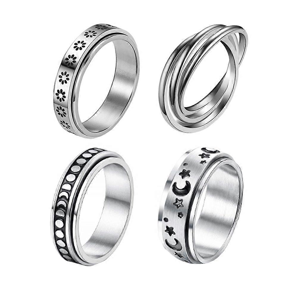 Stylish Titanium Steel Ring Set For Couples And Men Perfect For Dance Performances With Features