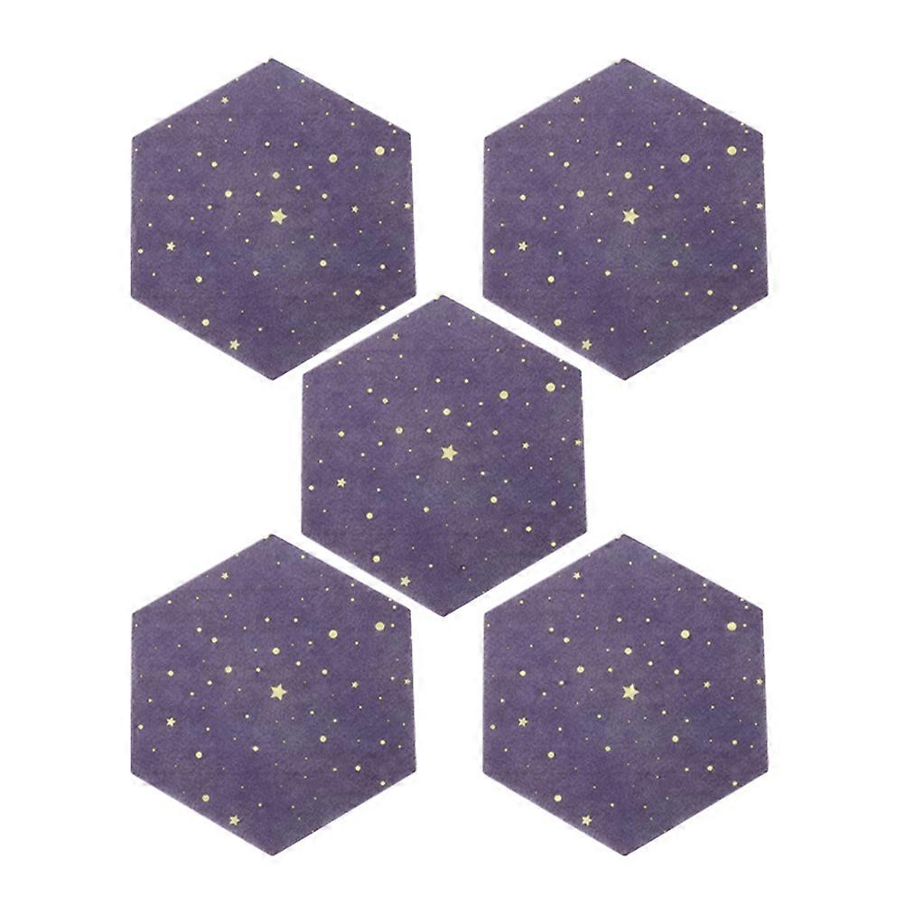 5Pcs Hexagonal Message Boards Indoor Decoration Felt Mats Great For Home Users And