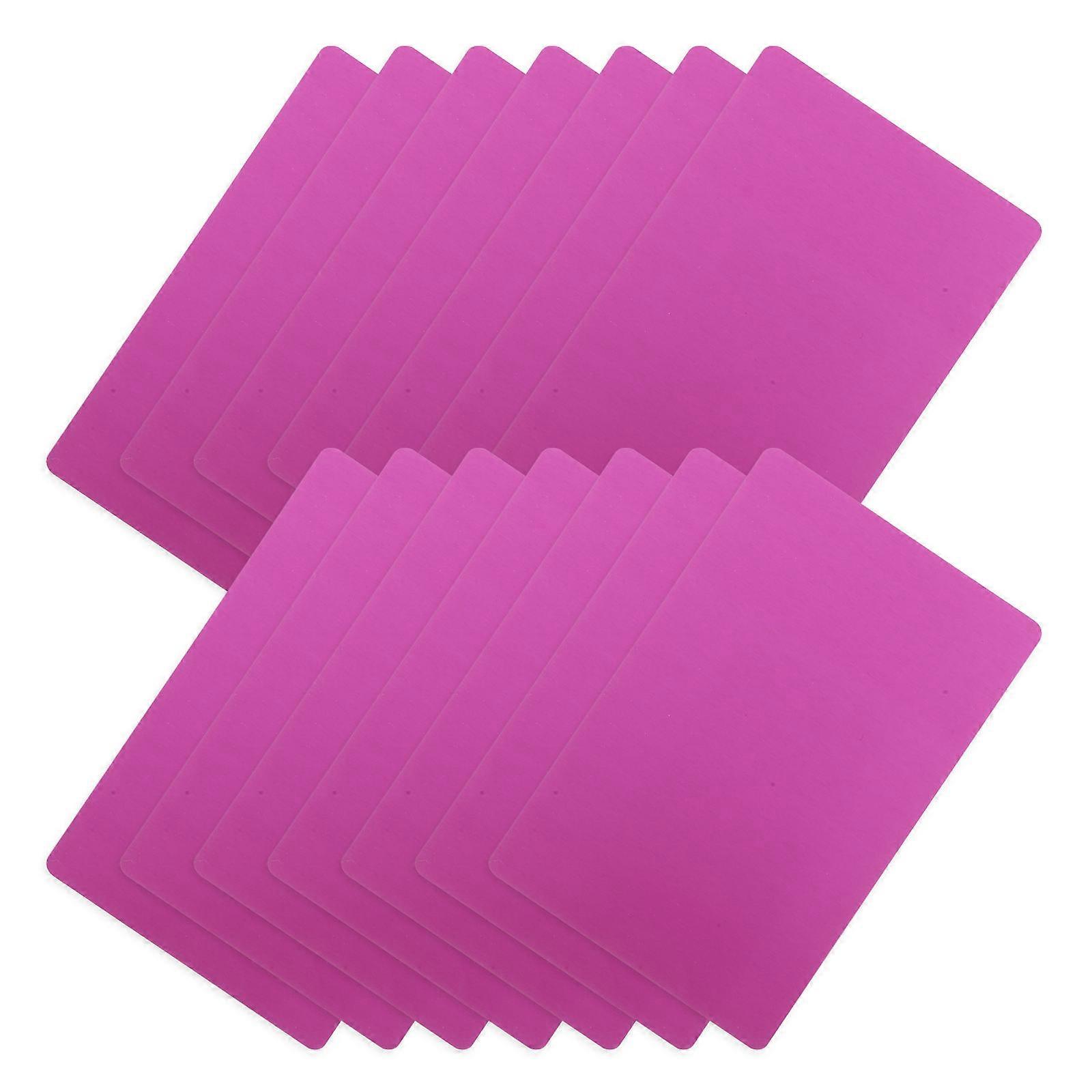Purple Aluminum Business Cards for Home Use 0.5mm Thick Blank DIY Sublimation Card Blanks