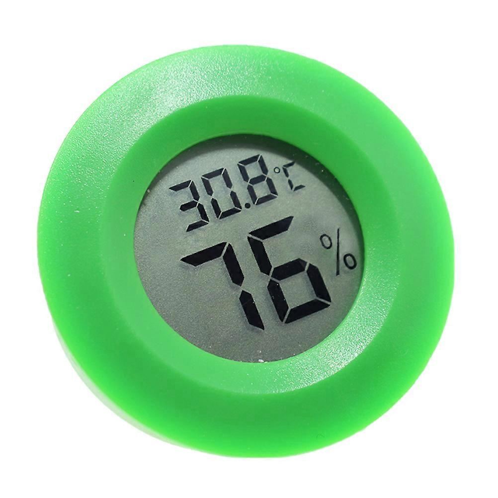 Digital Hygrometer for Home Use Made of Plastic Easy to Mount on Wall Green 2 in 1