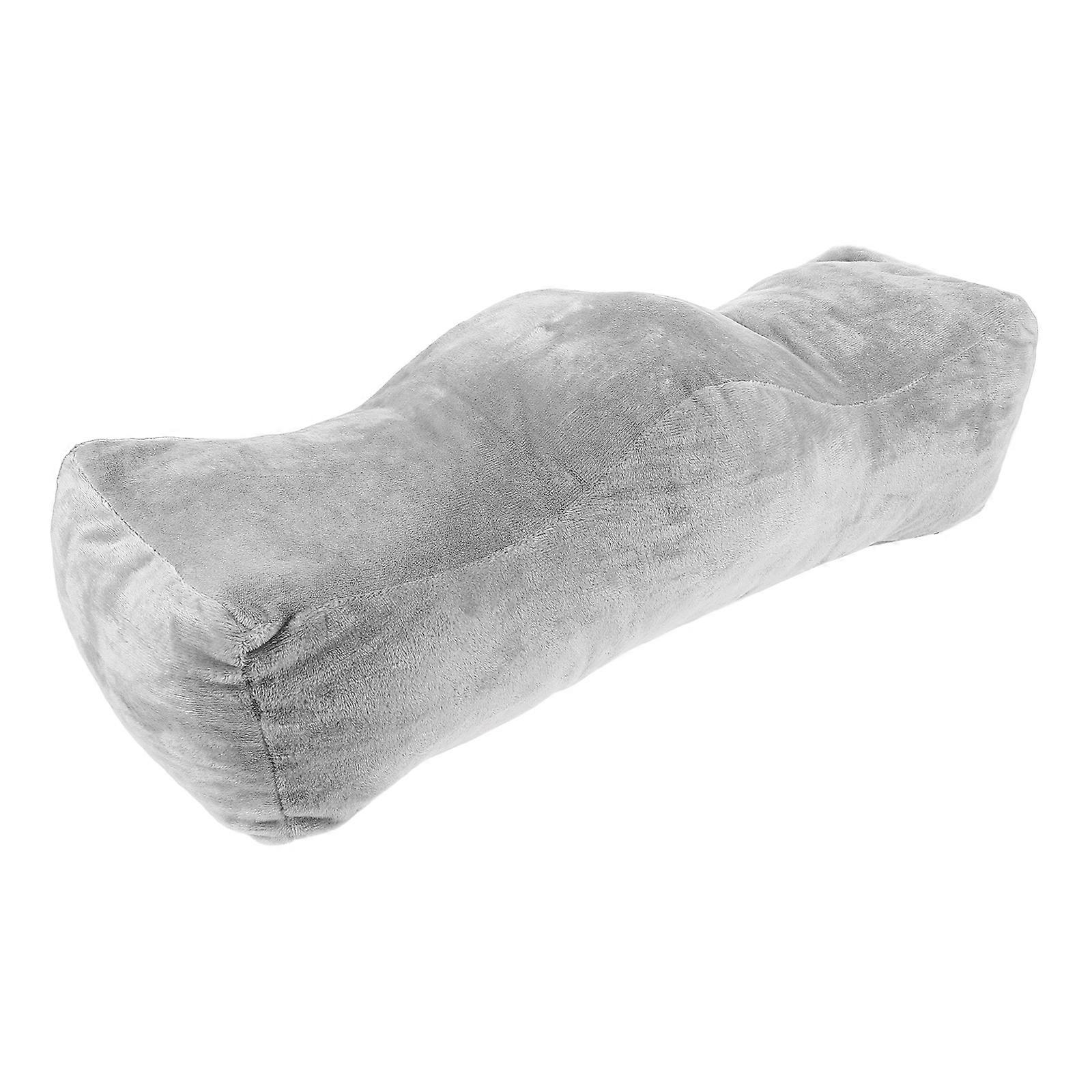 Grey Leg Support Pillow for Sleeping with Polyester and PP Cotton for Comfort and Relaxation 14.5 x 9.8 inches