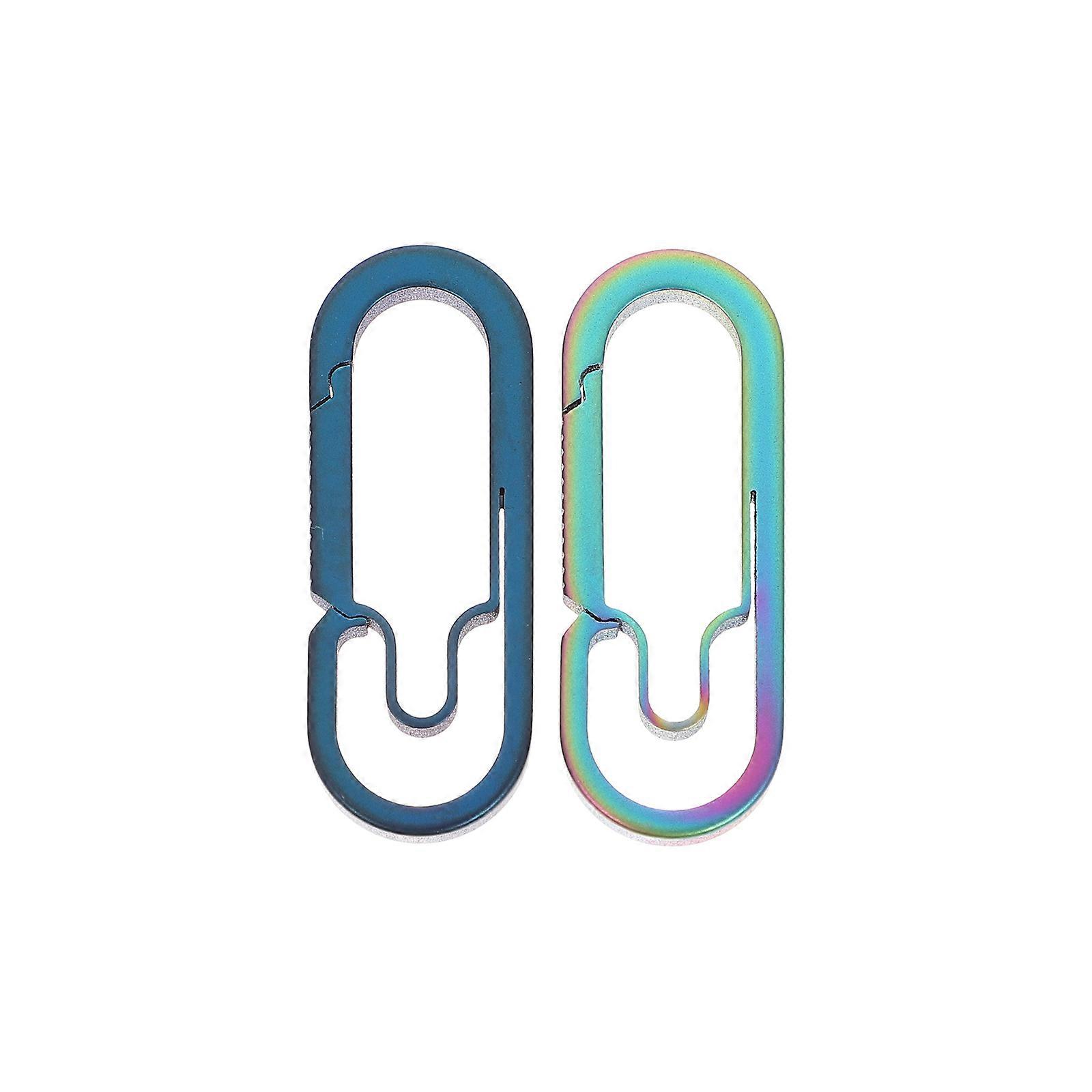 Titanium Alloy Key Chain Buckle for Outdoor Use with Durable Design 2Pcs Assorted Color