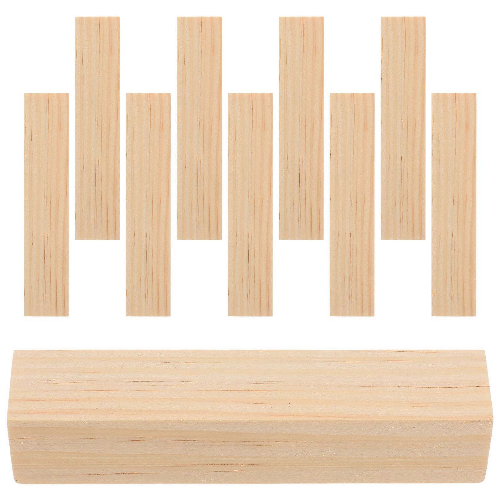 Wooden Craft Dowels 10pcs Natural Wood Strips for DIY Crafting Projects Versatile Wood Blanks for Pillars Partitions