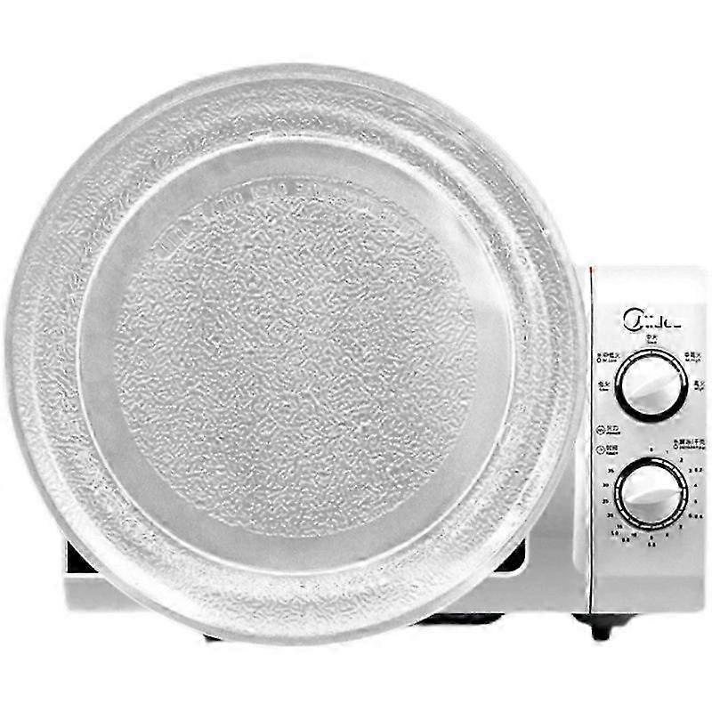 Microwave Oven Glass Plate Replacement, 24.5cm Flat Base Glass Tray with Turntable Function, Compatible with Multiple Brands