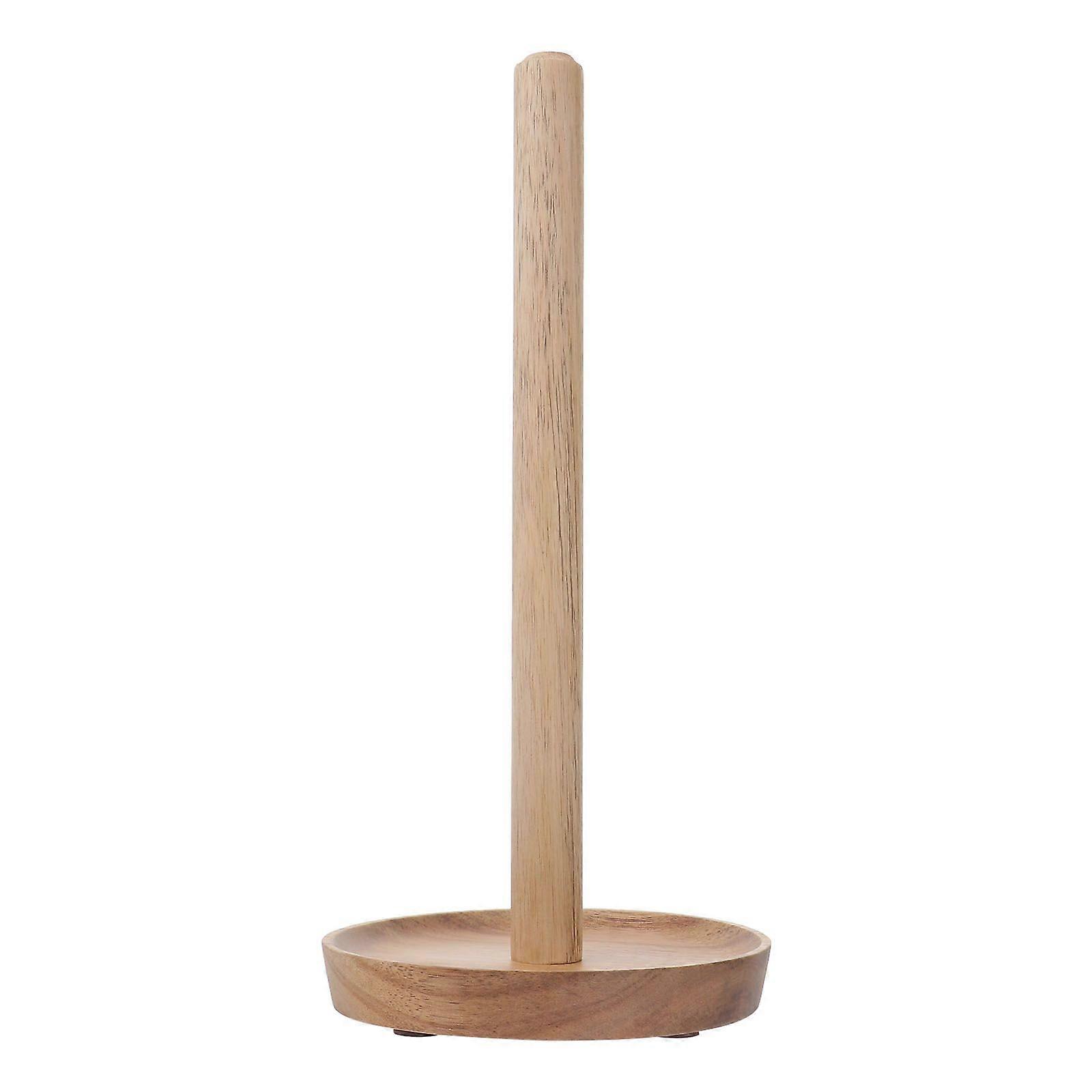 1Pc Creative Solid Wood Roll Paper Holder Practical Toilet Paper Tissue Reserve