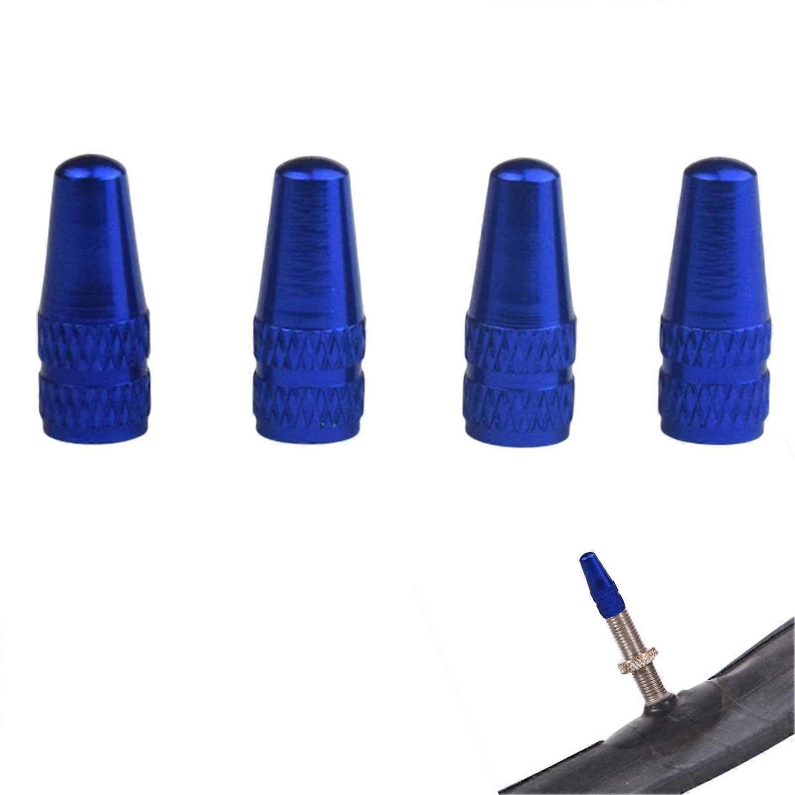 Valve Caps, 8 Pieces Colorful Tyre Valve Caps, Multifunctional Valve Caps, French Style Tyre Valve Dust Caps for Outdoor Accessories (Blue)