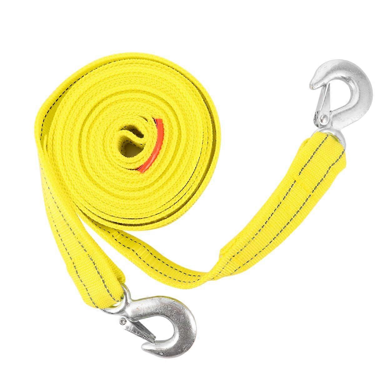 Tow Strap for Car Trailers Reflective Tow Rope with Heavy-Duty U Hooks Safe and Durable for Emergencies and Night Use