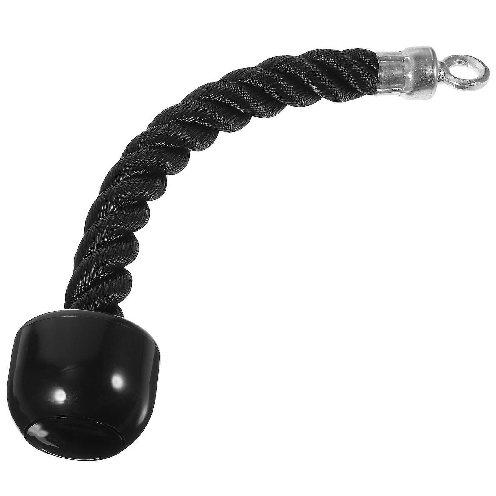 Bicep Exerciser Fitness Equipment Strength Training Cable Crossover Lat Machine Black Nylon 1Pcs