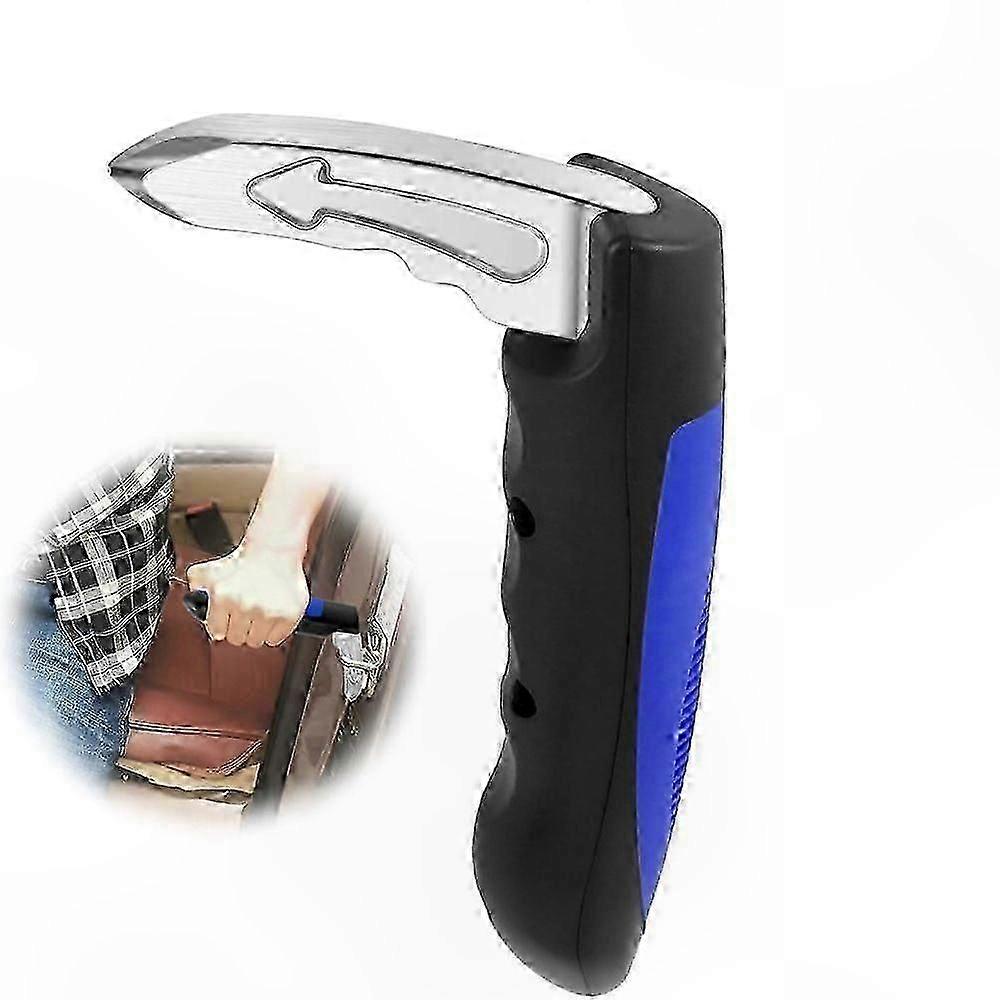 Blue Car Assist Handle for Elderly Exit Support - Durable Safety Grip