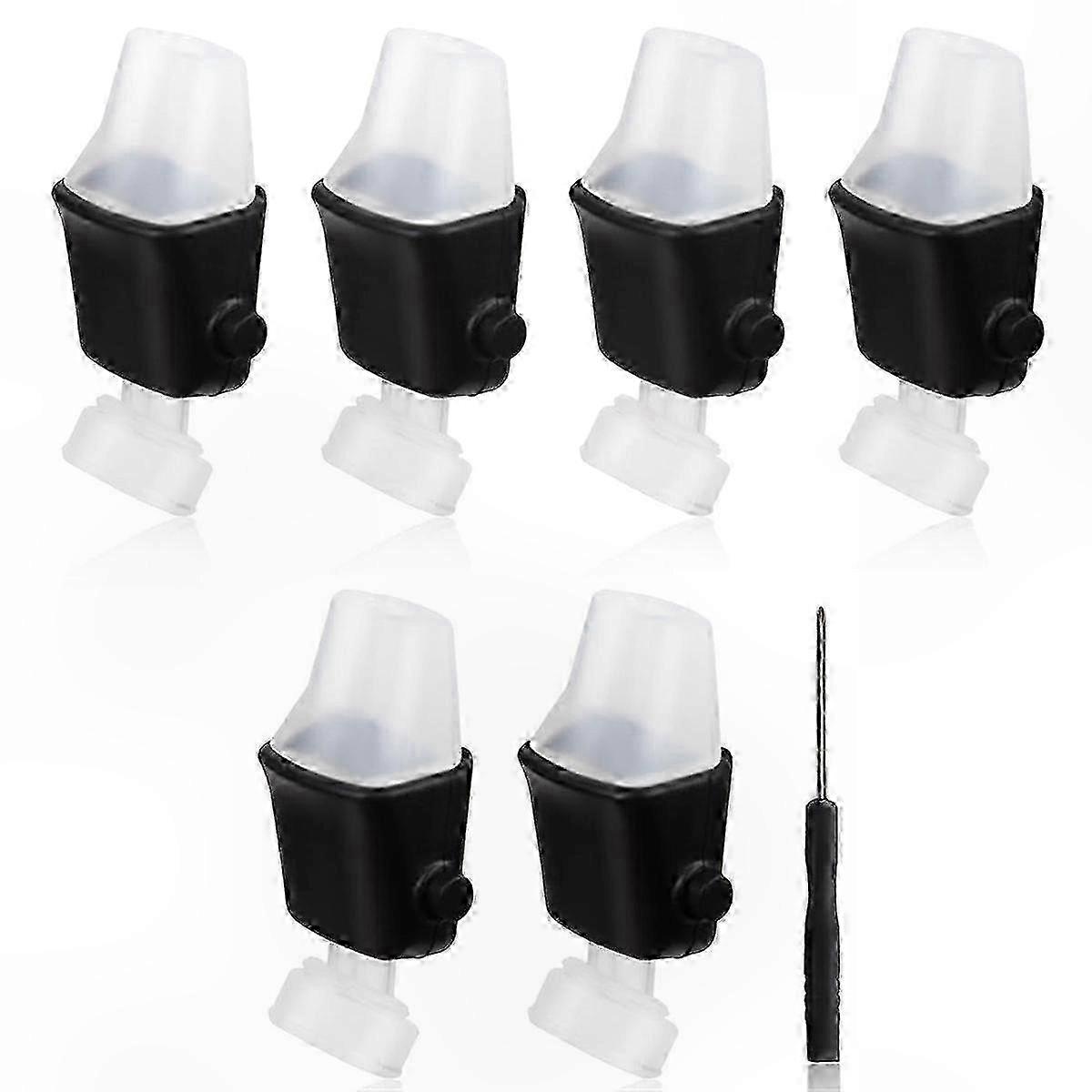 6-Pack Silicone Spout Replacements for Insulated Bottles, Soft Lid Mouthpiece Parts Compatible with Multiple Models