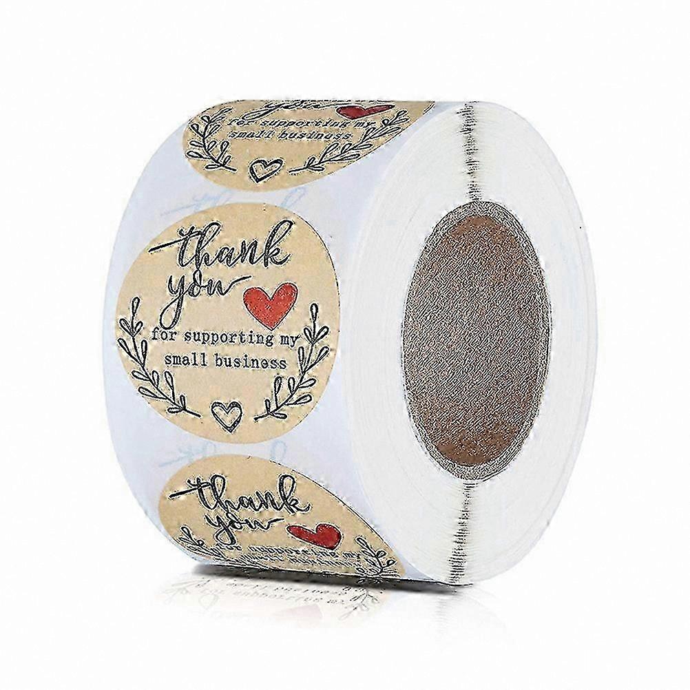 Retro Style Thank You Stickers for Small Business Support | 1 Inch Elegant Design for Bags and Boxes