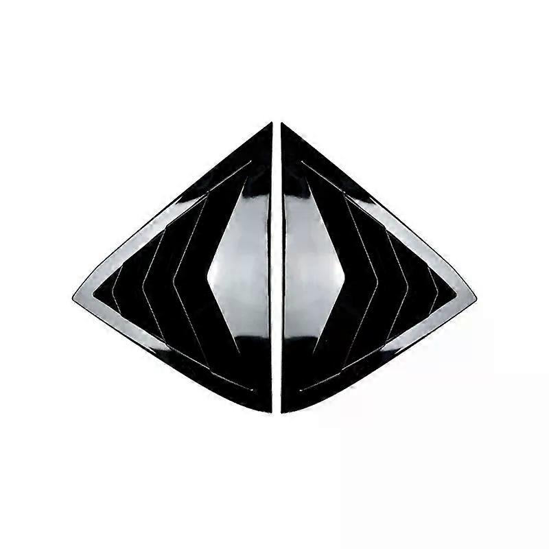 Glossy black Triangle louver shark gill shaped rear window decorative window vent For Ford Fiesta MK7 75 2008 - 2017 2016 2015