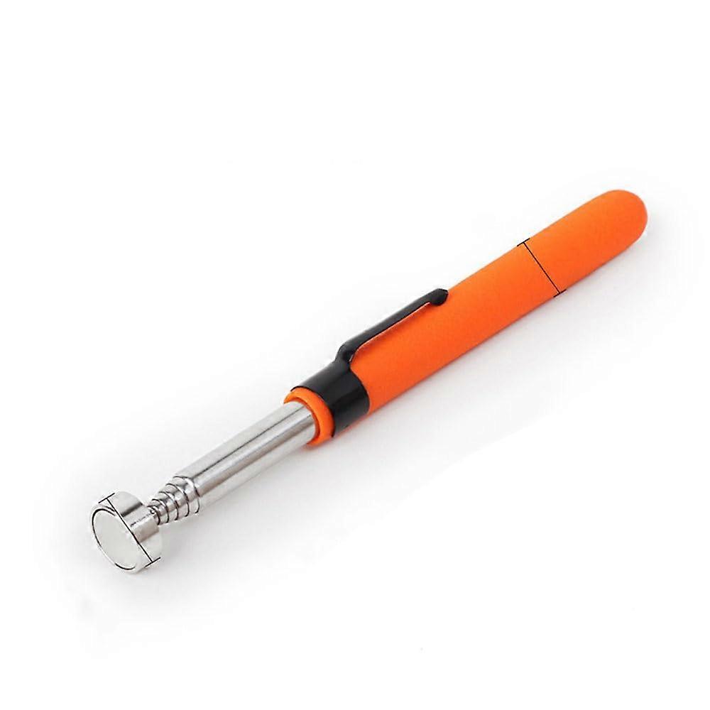 Mini Portable Telescopic Magnetic Pickup Pen Tool, 8LB Capacity, Extendable Nut Bolt Grabber, Orange