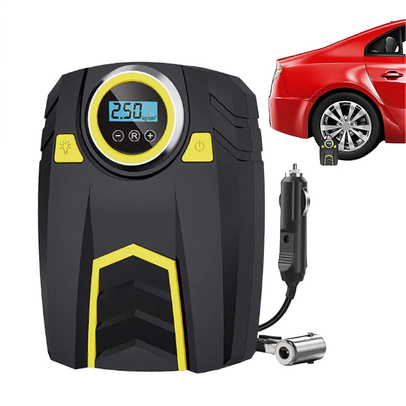Portable Air Compressor  Car Tyre Pump  Compact  Multifunctional with 3 Brightness Levels for Sports, Home  On the Go