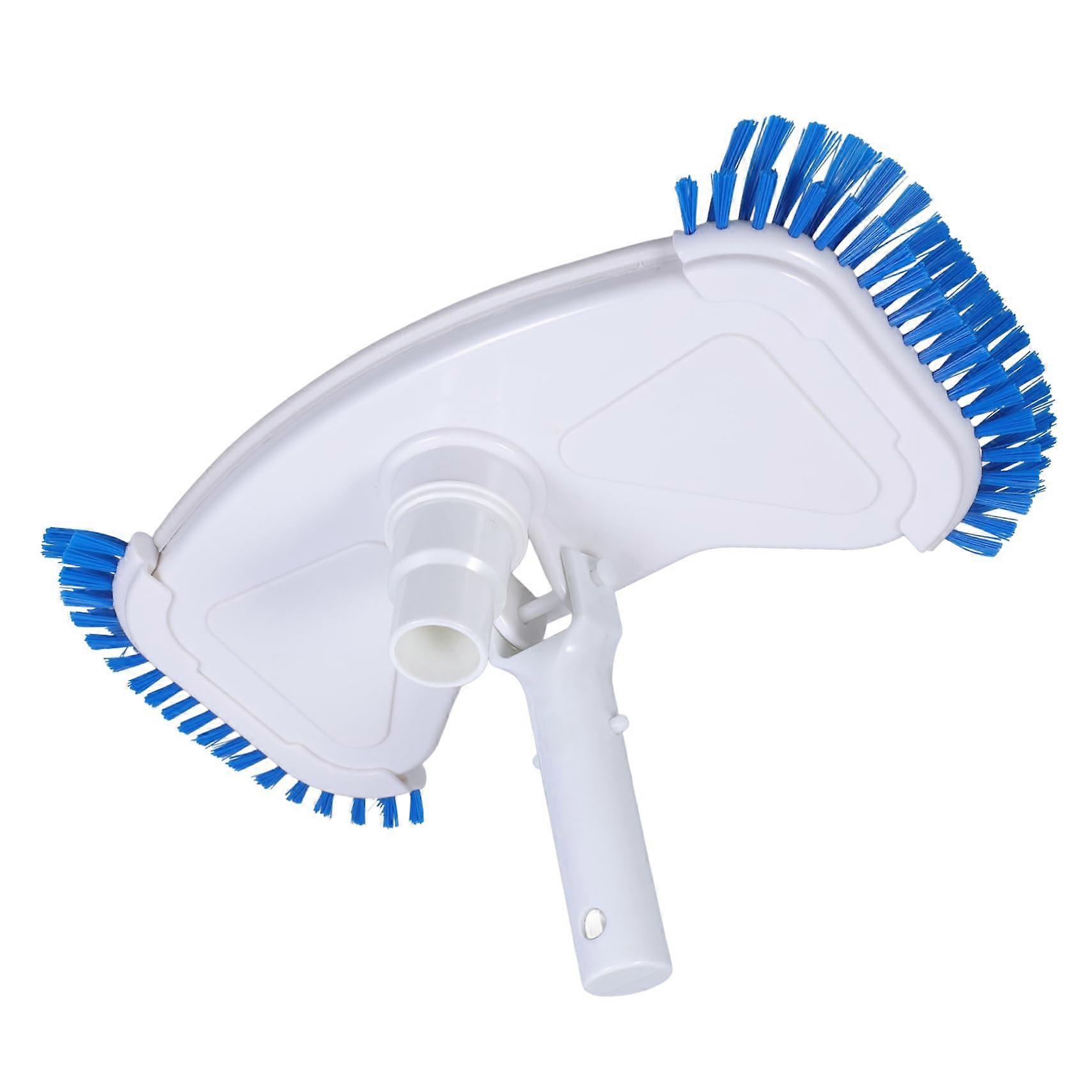 Pool cleaning nozzle with side brushes, universal floor cleaner for vinyl and concrete pools and tile pools, easy installation