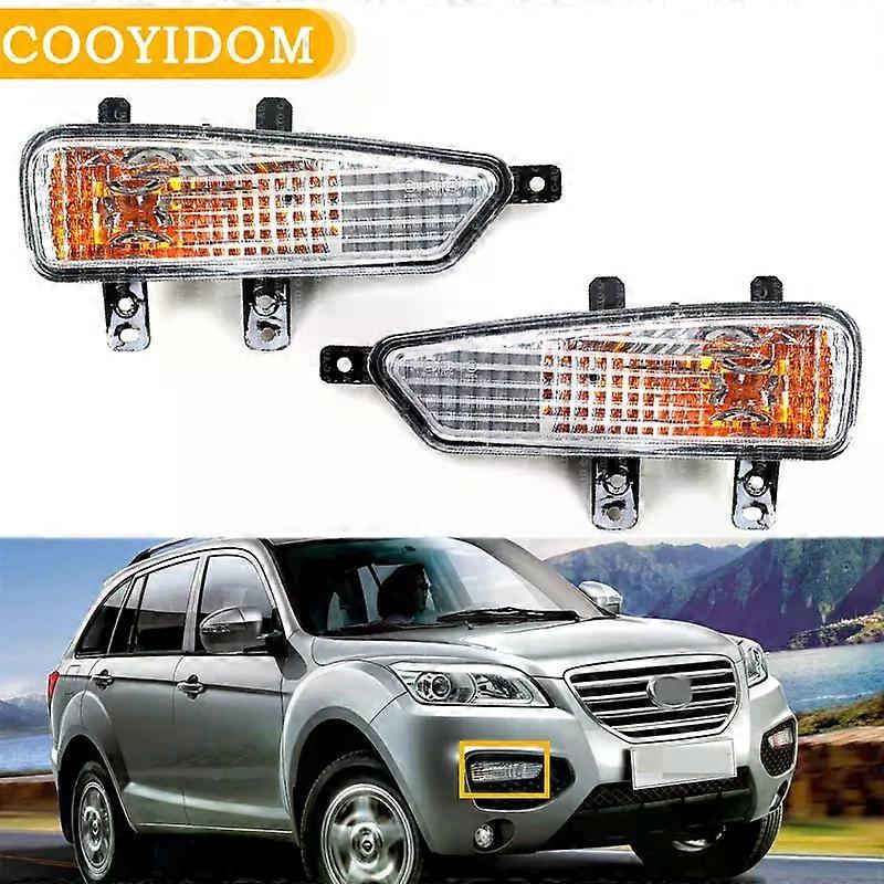 Apply Car Front Bumper DRL Driving Fog Lamp For LIFAN X60 2011 2012 2013 2014 2015 Fog Light Signal Lamp Front Turn Signal Assembly