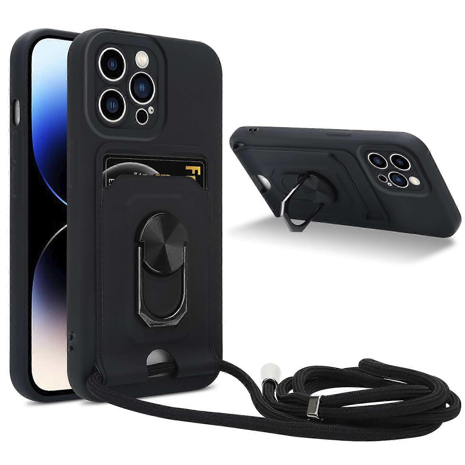 Case iPhone 14 PRO Protective Case with Chain and Stand Function