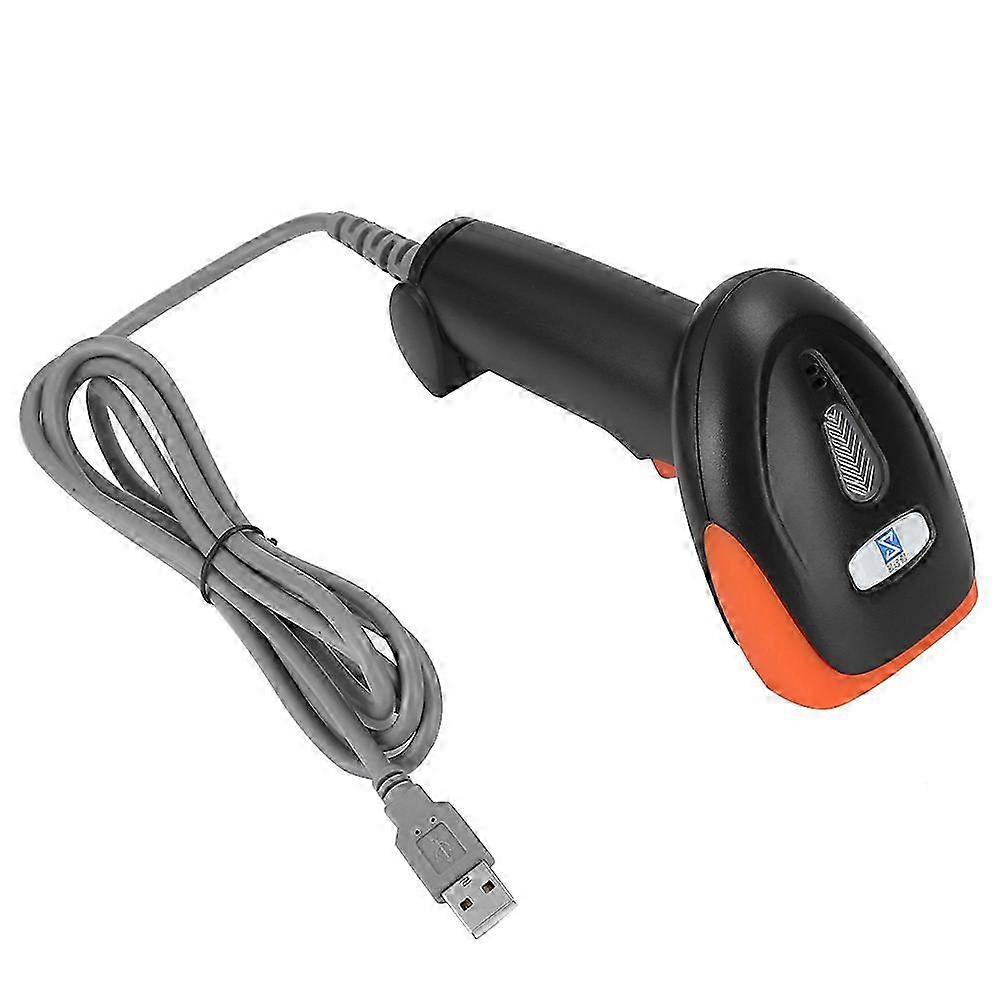 Barcode Scanner 1D Dimensional Wired Laser Automatic Scanning Label Reader for Supermarket ShopBlack SZRH A-DS