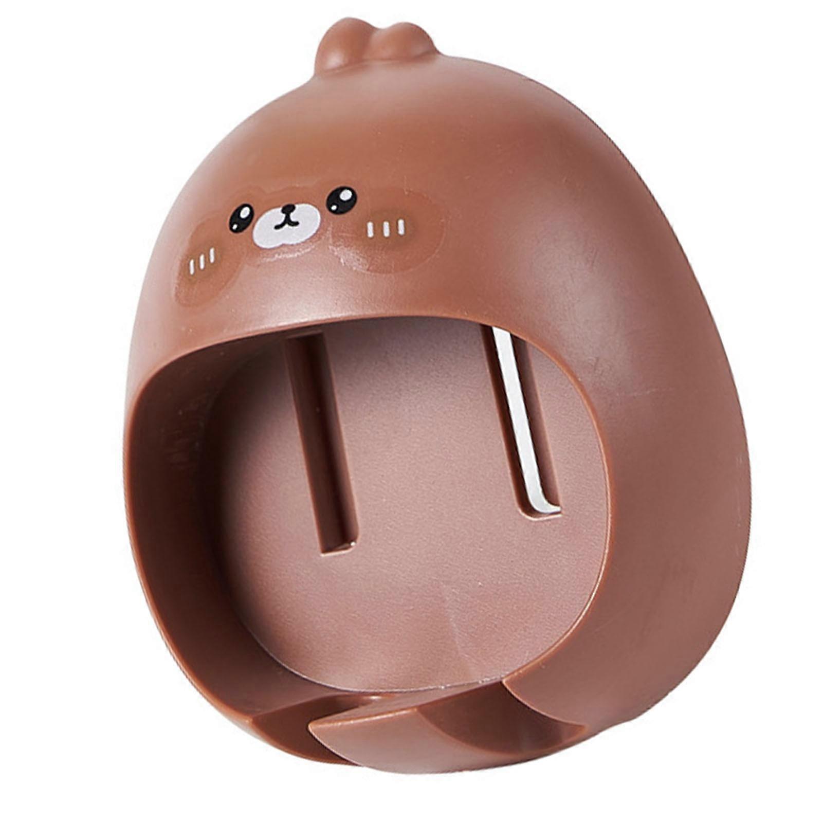 Cute Little Brown Bear Wall Mounted Toothbrush Holder 30g