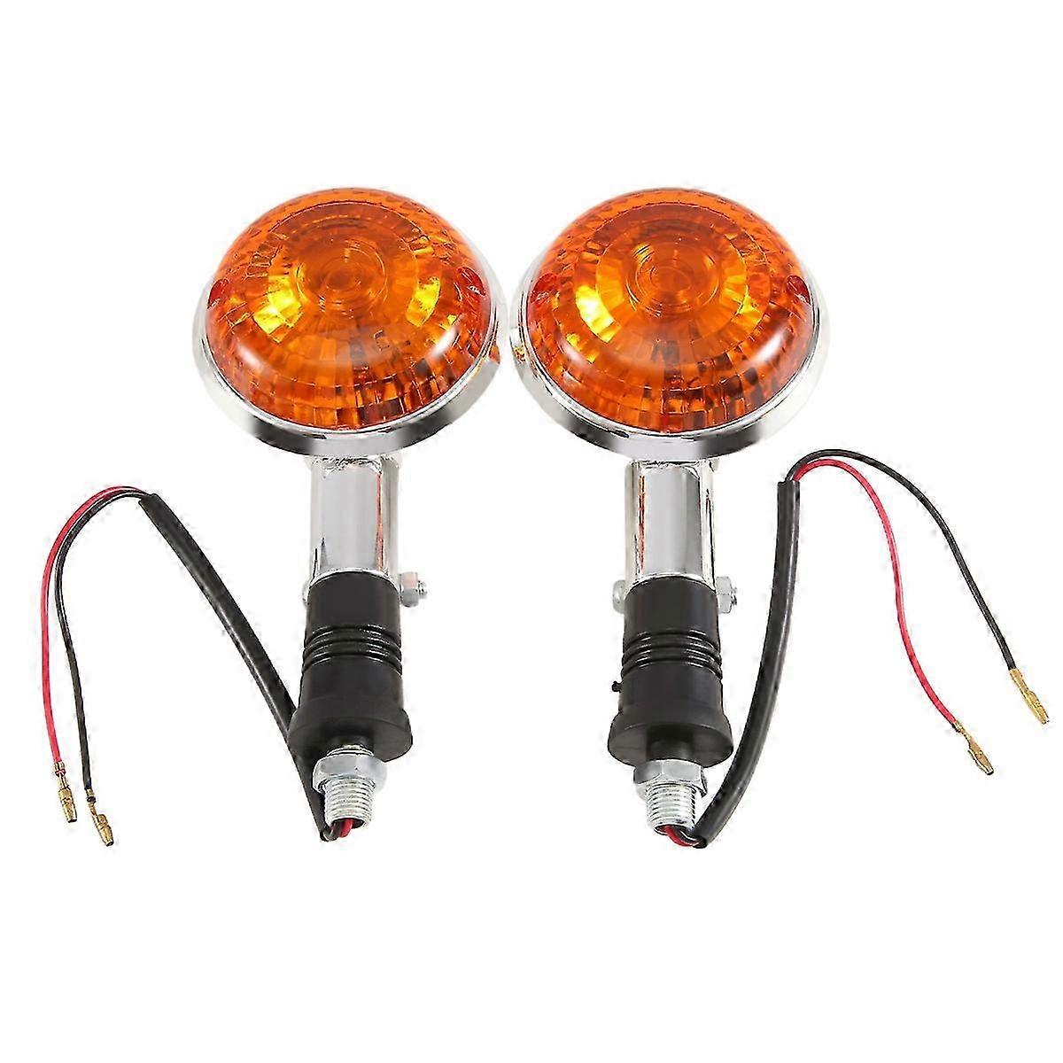 أضواء إشارة الانعطاف الكهرمانية المستديرة للدراجات النارية Road Star: عدسة مؤشر وميض (85-99 V Star & Virago)