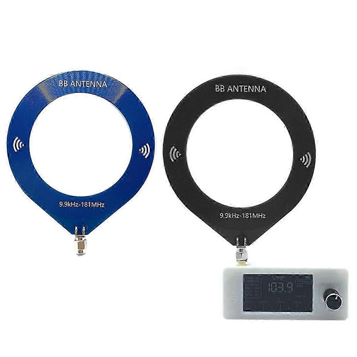 Portable Shortwave Radio Receiver with SI4732 Receiver & Loop Antennas, 9.9KHz-181MHz Frequency Range - AM, FM, LW, SSB Modes for Enhanced Listening