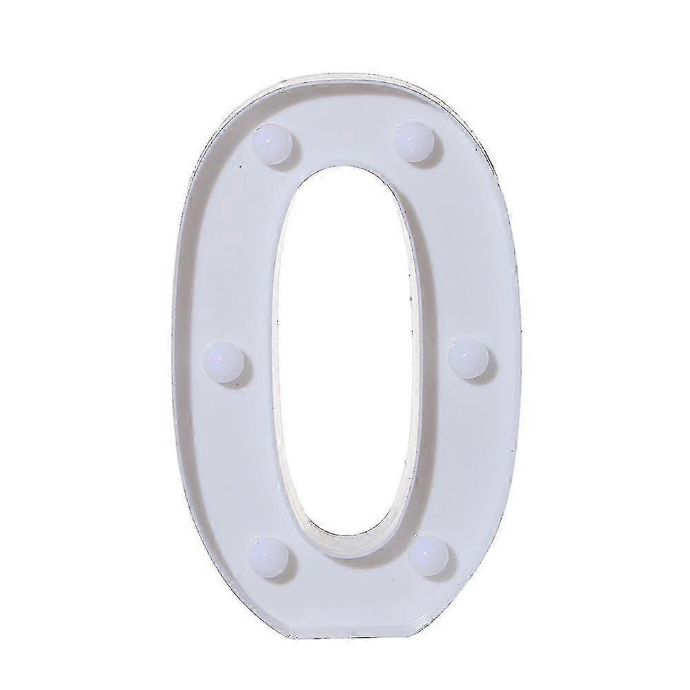 White Plastic LED Digital Light Letter Vertical Pendant Decorative Light