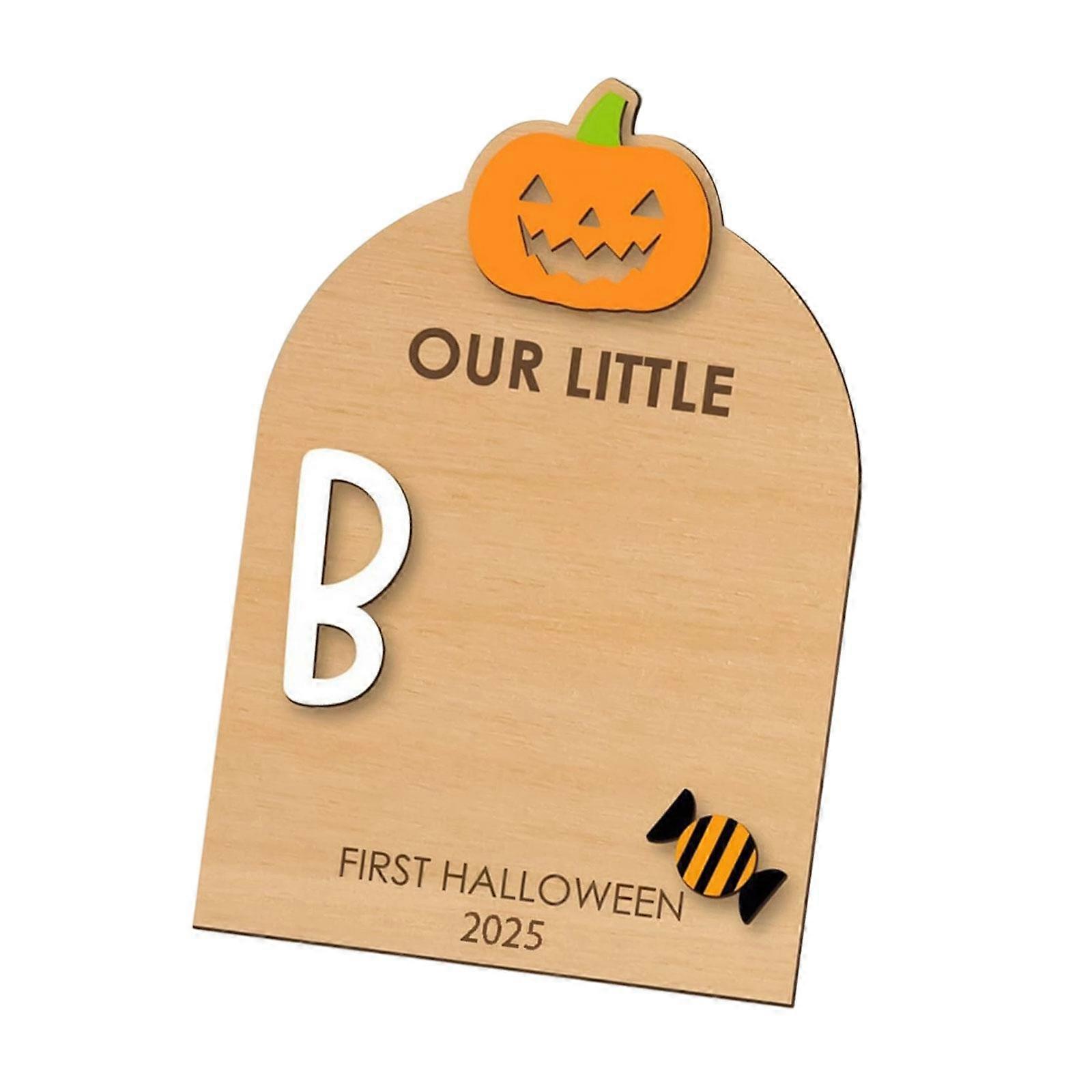 Baby's First Halloween Footprint Plaque DIY Keepsake Little Boo Sign Nursery