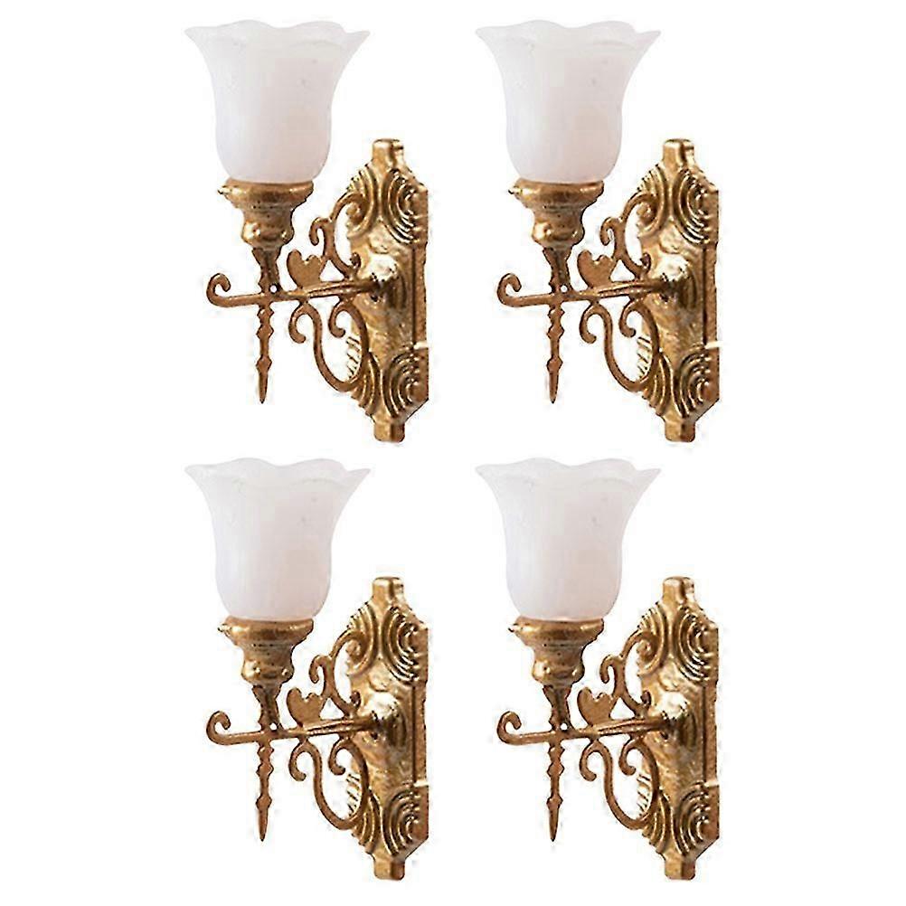 4pcs Simulated Mini Yard Lights Model Light Model Sand Table Lamp Decorations