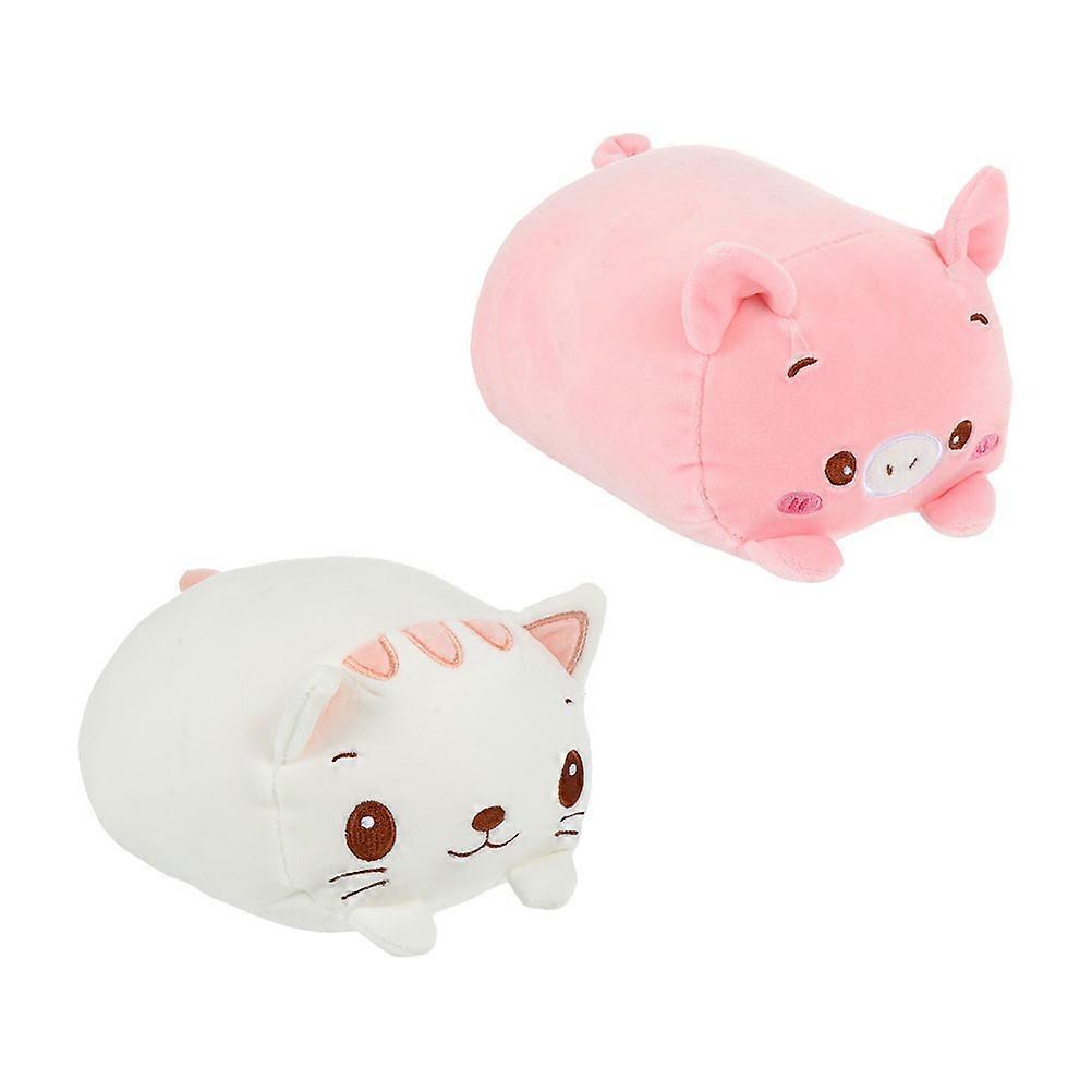 Adorable Animal Doll Toy for Decoration 2Pcs Soft Plush Pillow Set