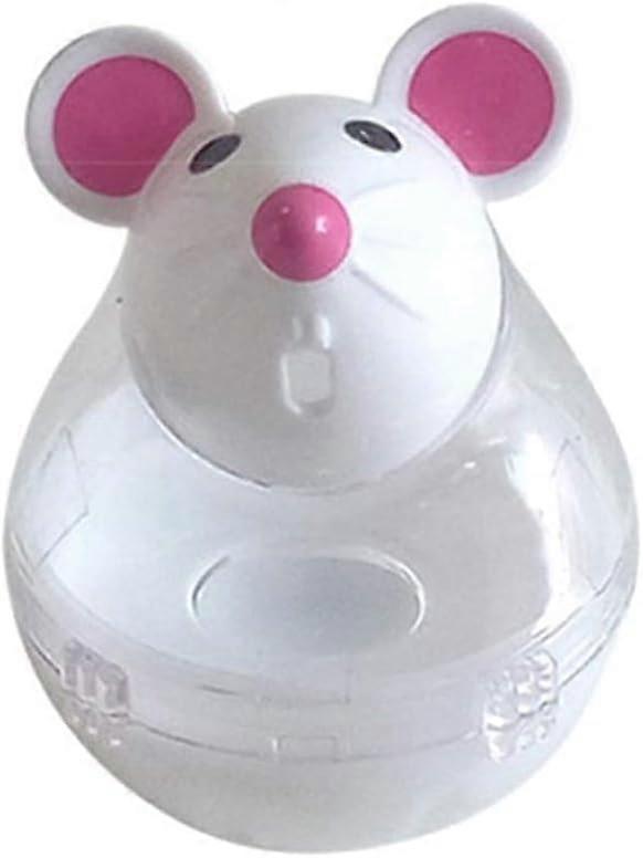 Interactive Toys For Cats White Toy Feeder Snack Balls Food Dispenser Mouse Shape Training Toy