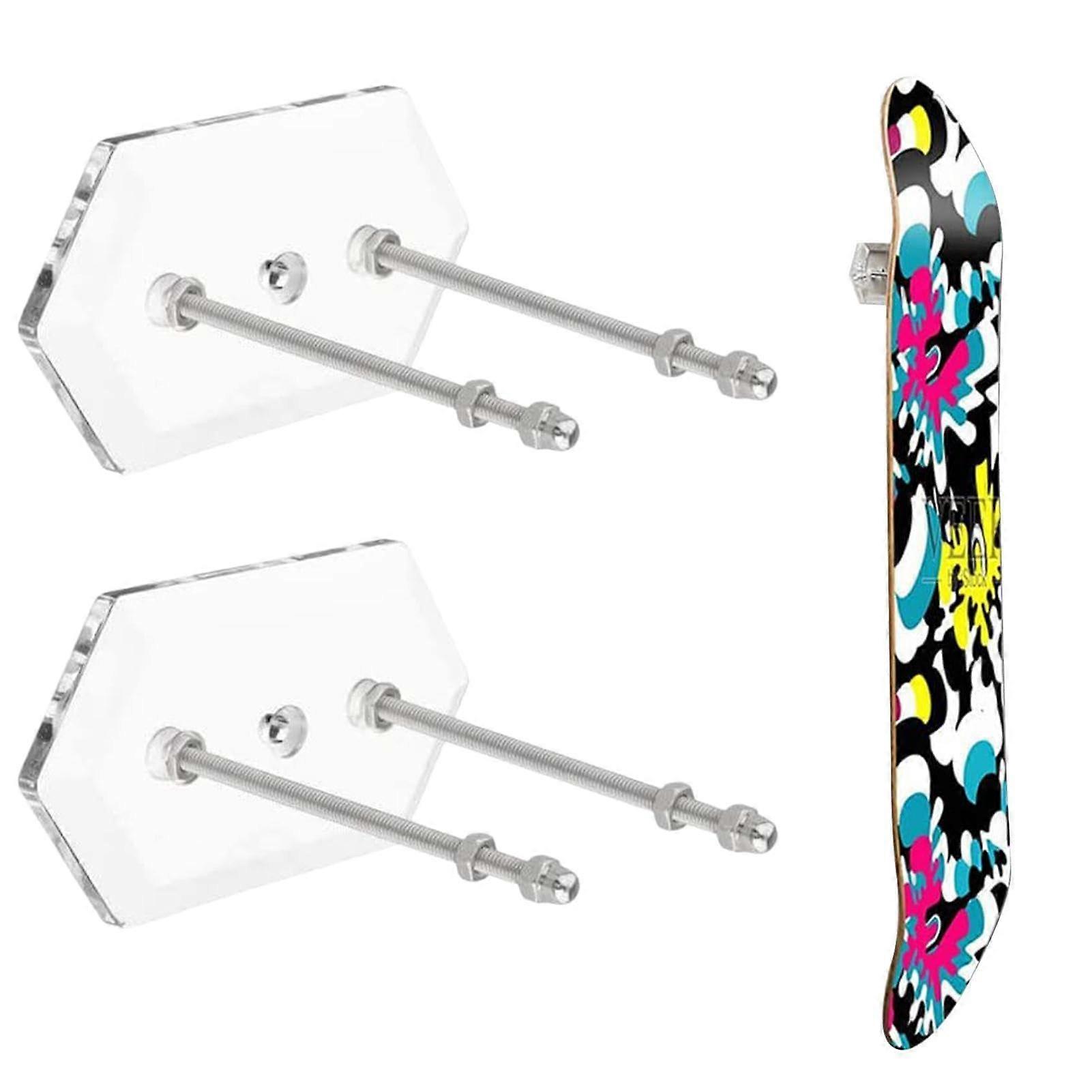 Skateboard Hanger Wall Mount For Storage And Display, LoadBearing Holder, Fits Most Transparent/Green